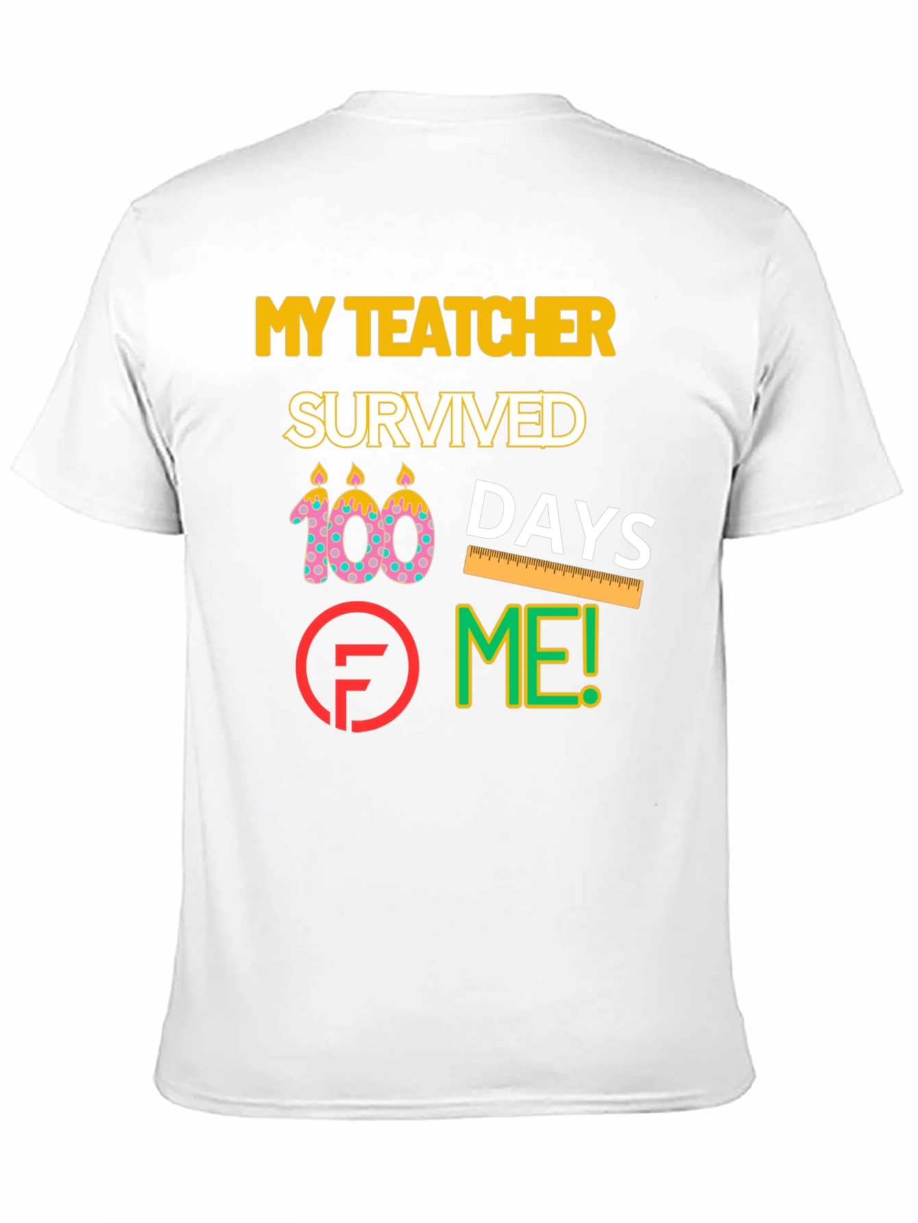 Black My Teacher Survived 100 Days Graphic T-Shirt view 11