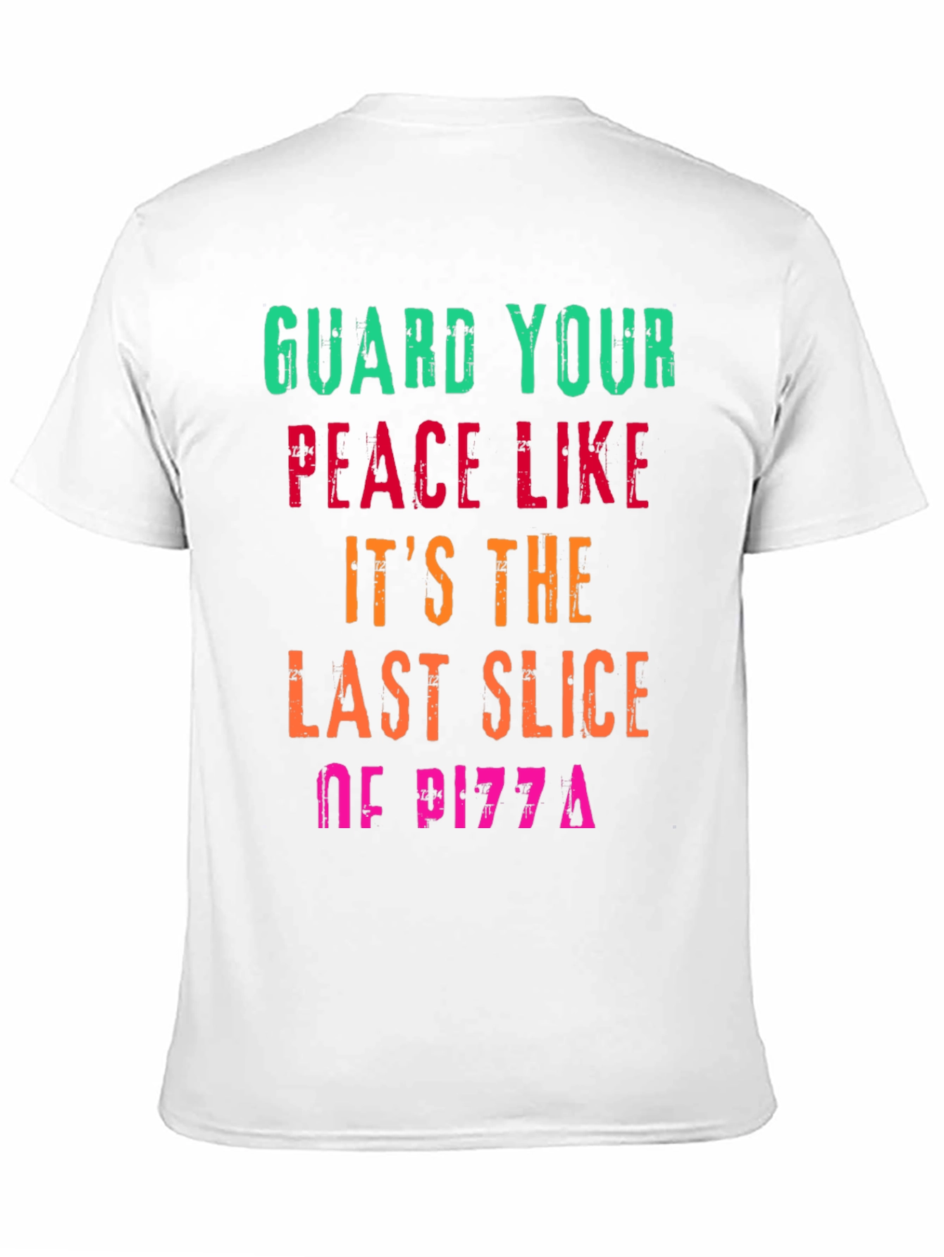 Black Guard Your Peace Pizza T-Shirt - Funny Graphic Tee view 11