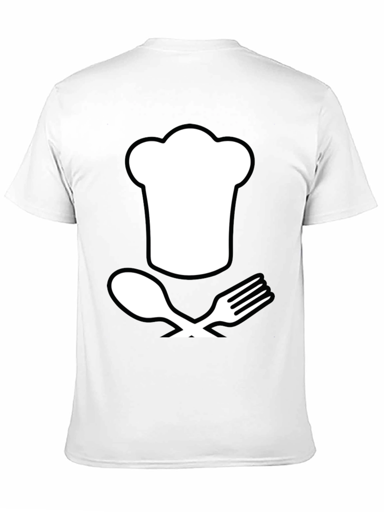 Black Chef Hat and Utensils T-Shirt view 11