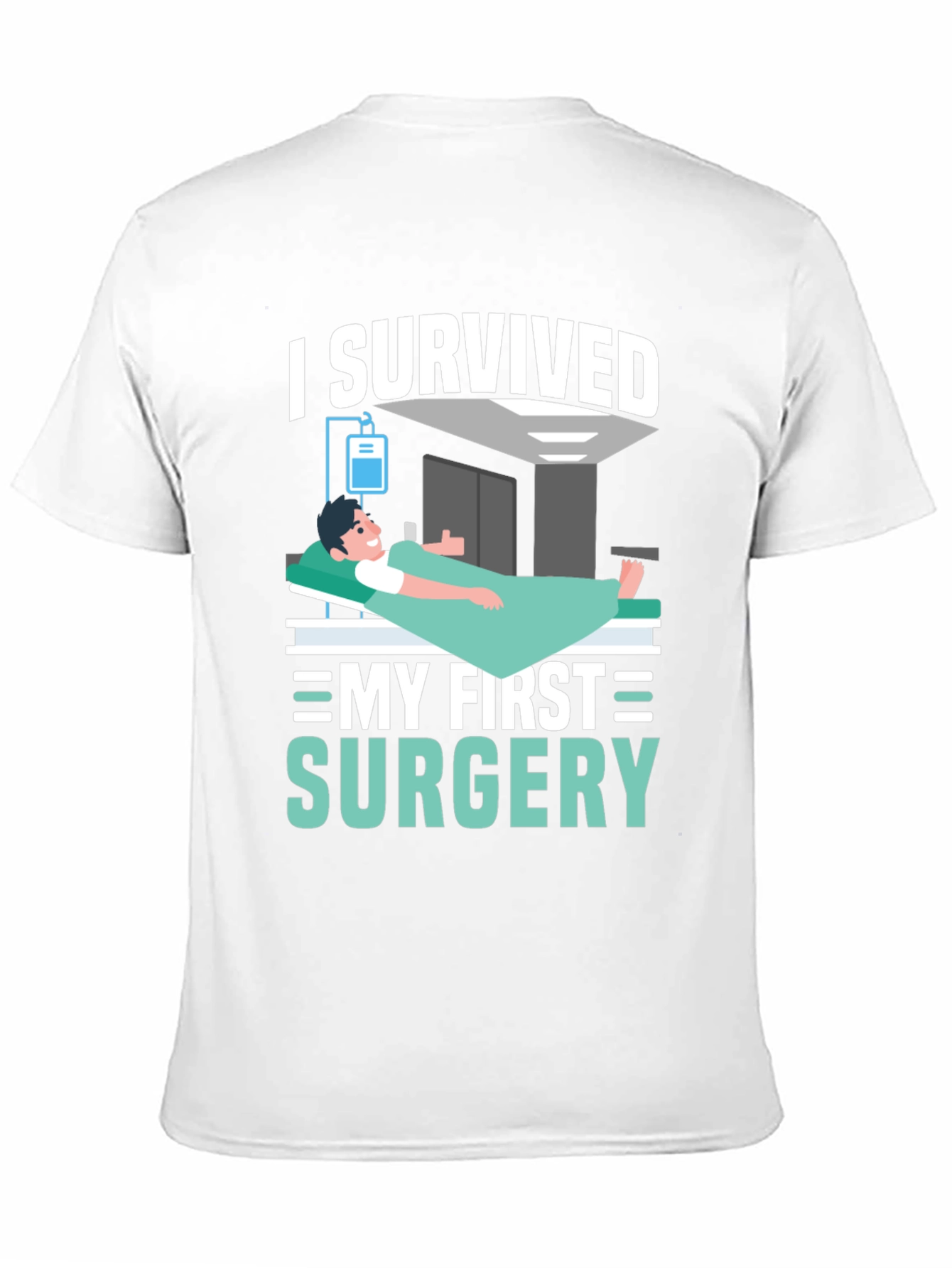 Black I Survived My First Surgery Graphic T-Shirt view 11