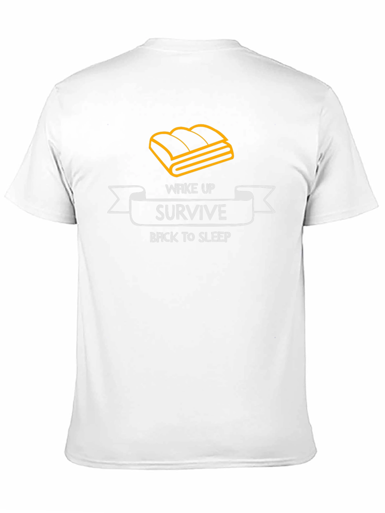 Black Wake Up Survive Back to Sleep Black T-Shirt view 11