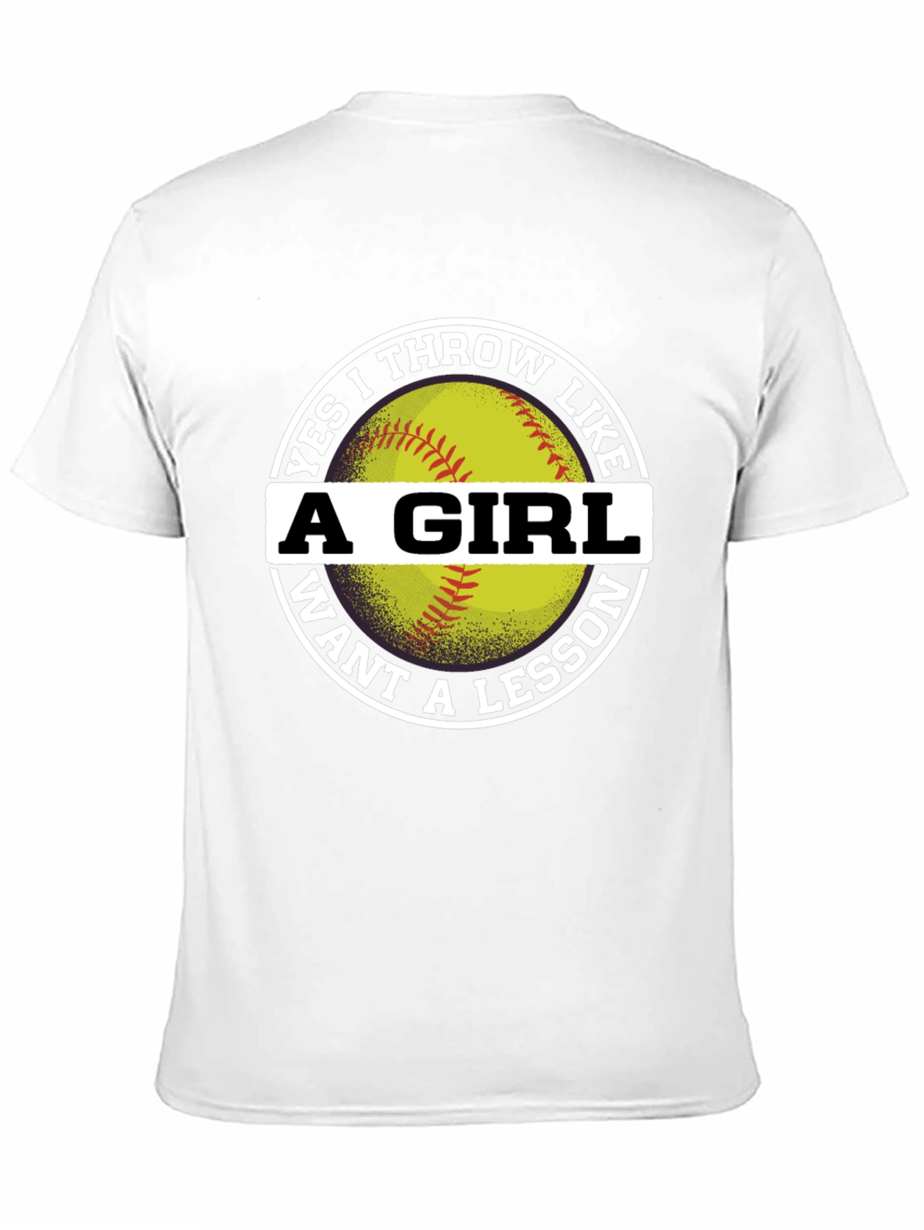 Black Yes I Throw Like A Girl T-Shirt view 11