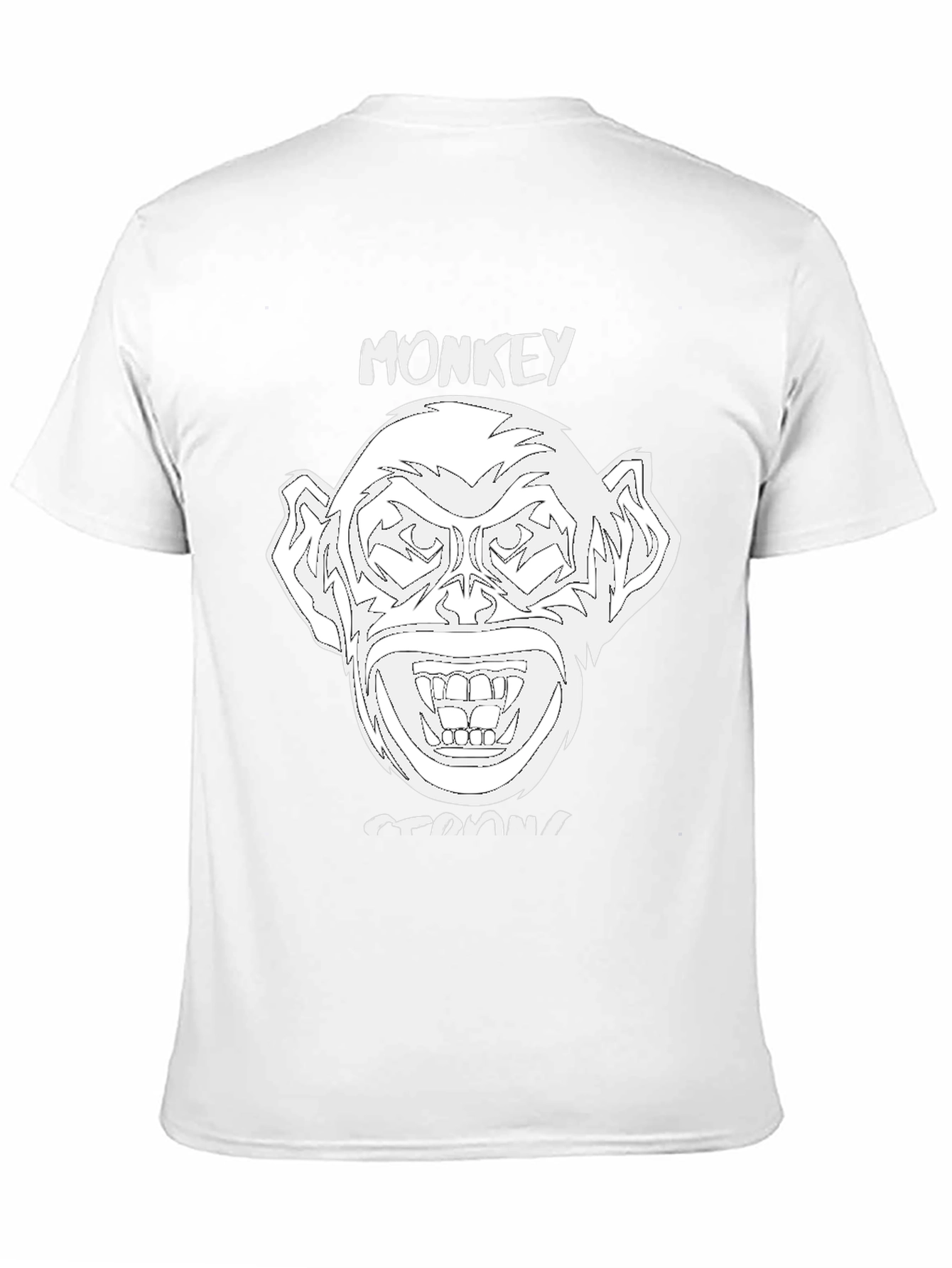 Black Monkey Strong Graphic Tee - Black Unisex T-Shirt view 11