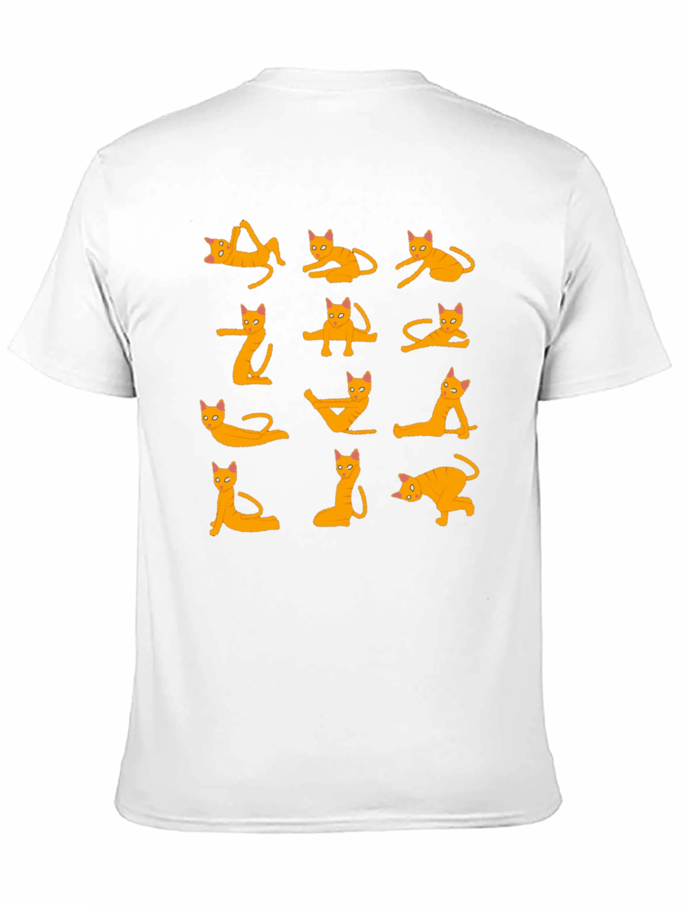 Black Yoga Cats Black T-Shirt view 11