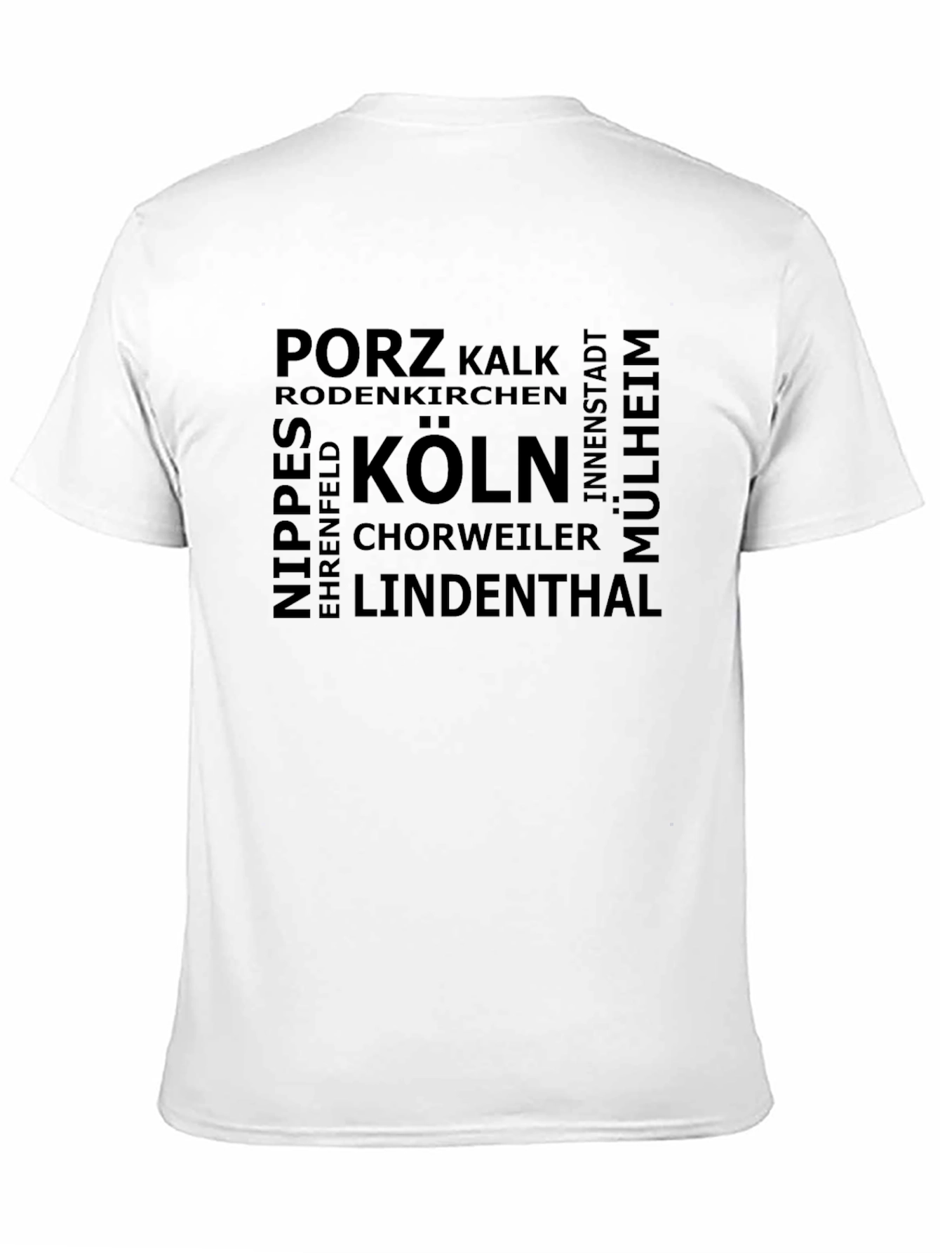 Black Cologne Germany District Black T-Shirt view 11