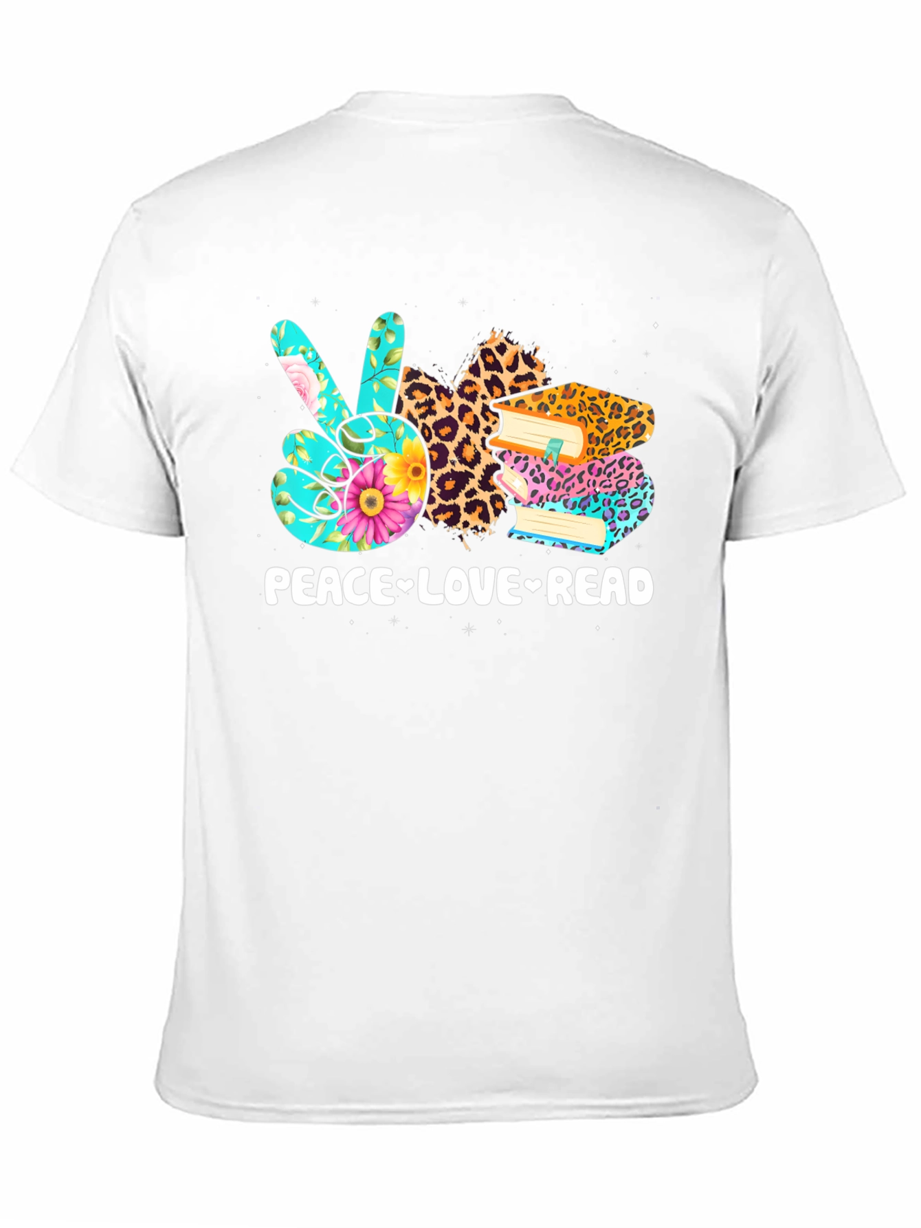 Black Peace Love Read T-Shirt | Book Lover Tee view 11