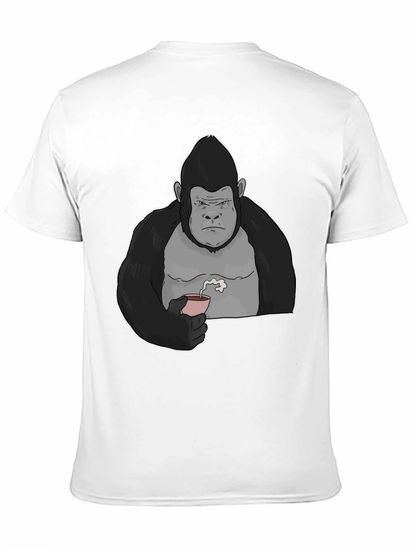 Black Gorilla Tea Sipping Graphic Tee - Black view 11