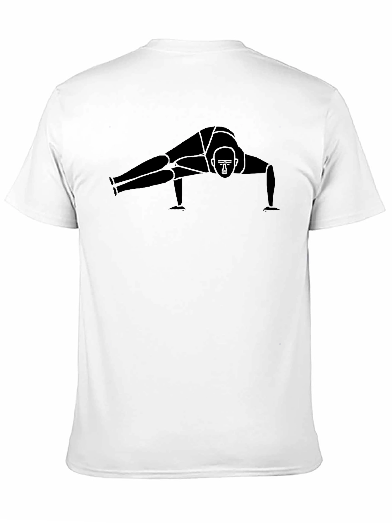 Black Yoga Pose Graphic Black T-Shirt view 11