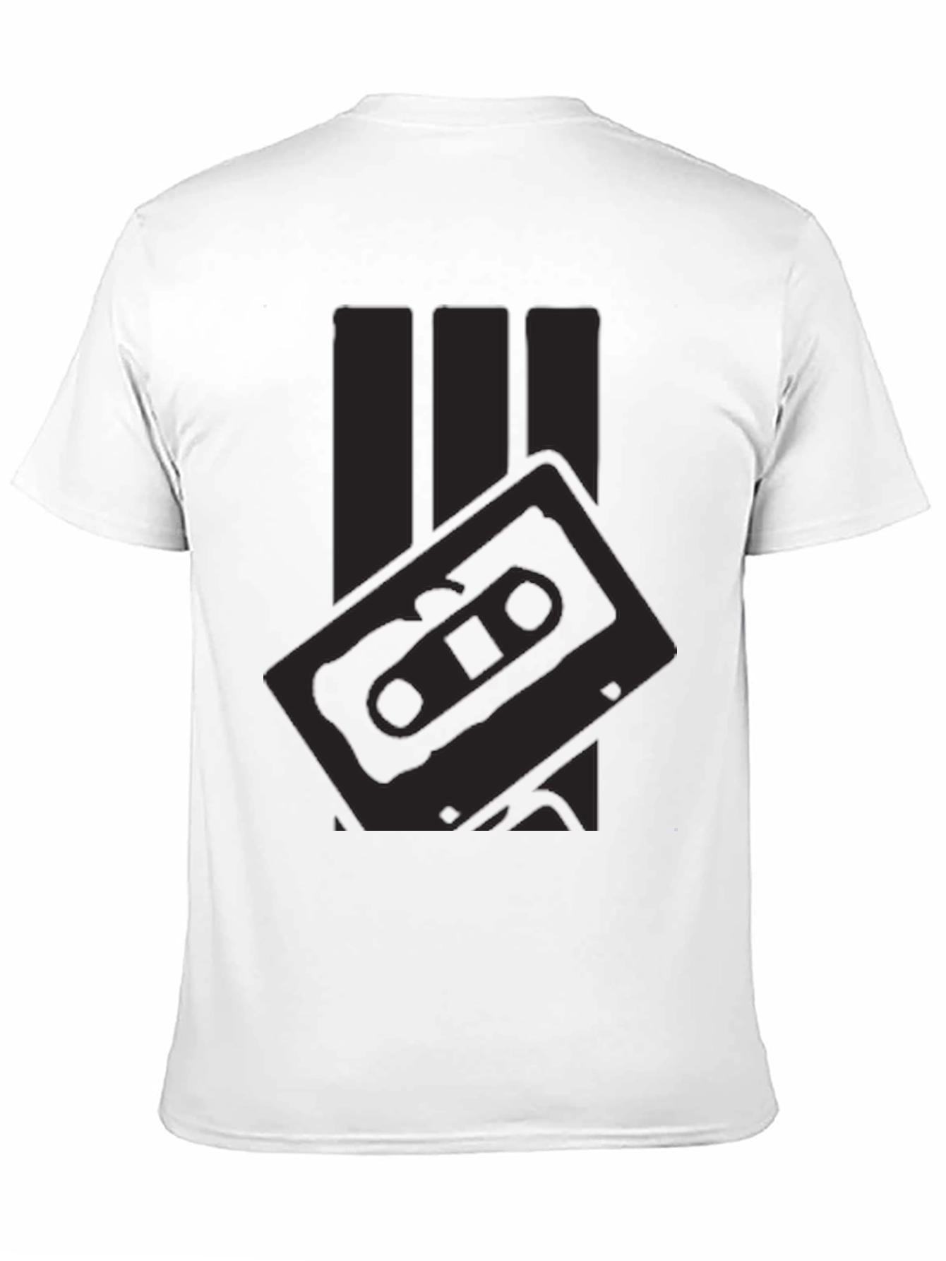 Black Retro Cassette Tape Graphic T-Shirt - Black view 11