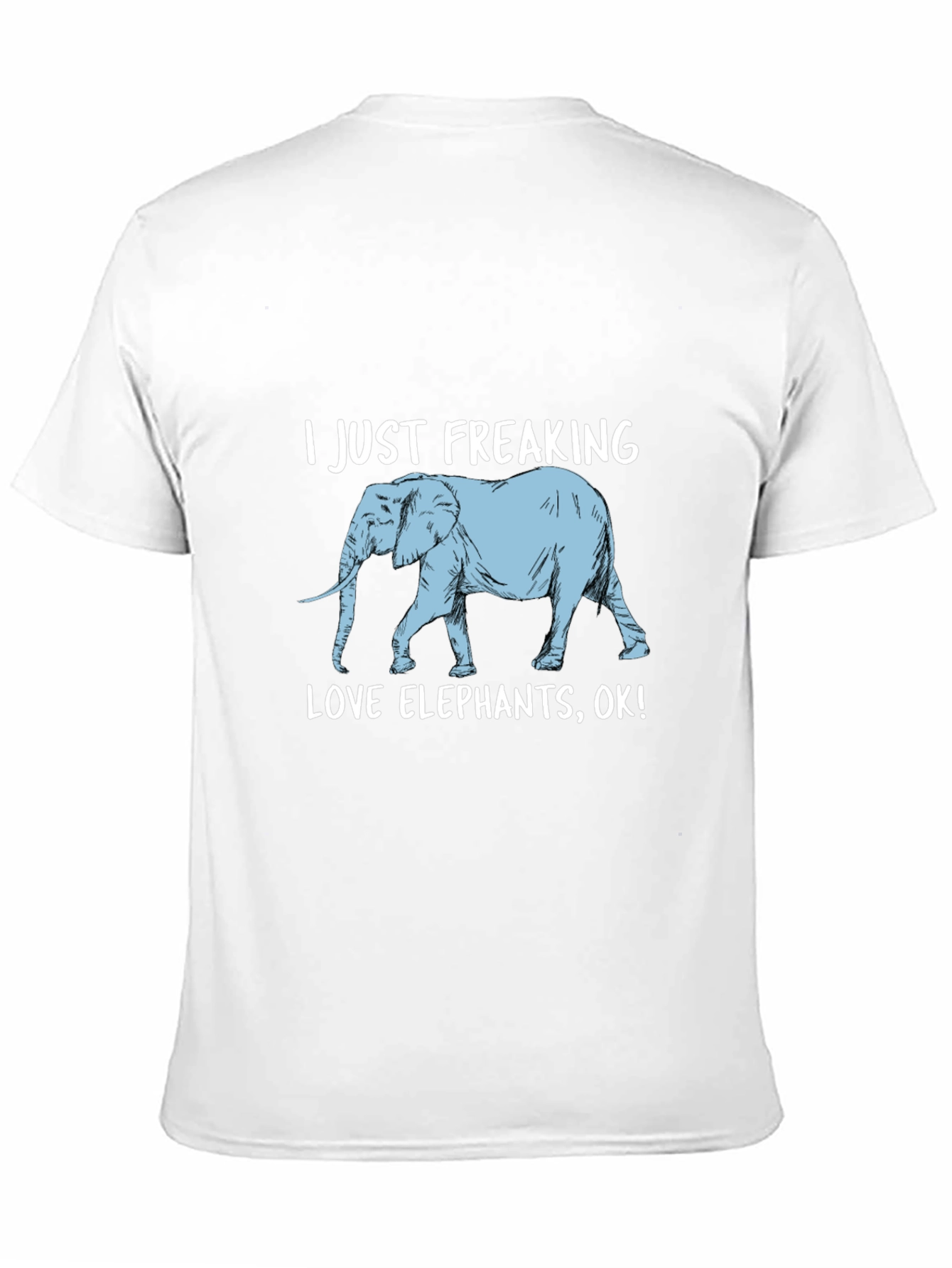 Black I Just Freaking Love Elephants Graphic Tee view 11
