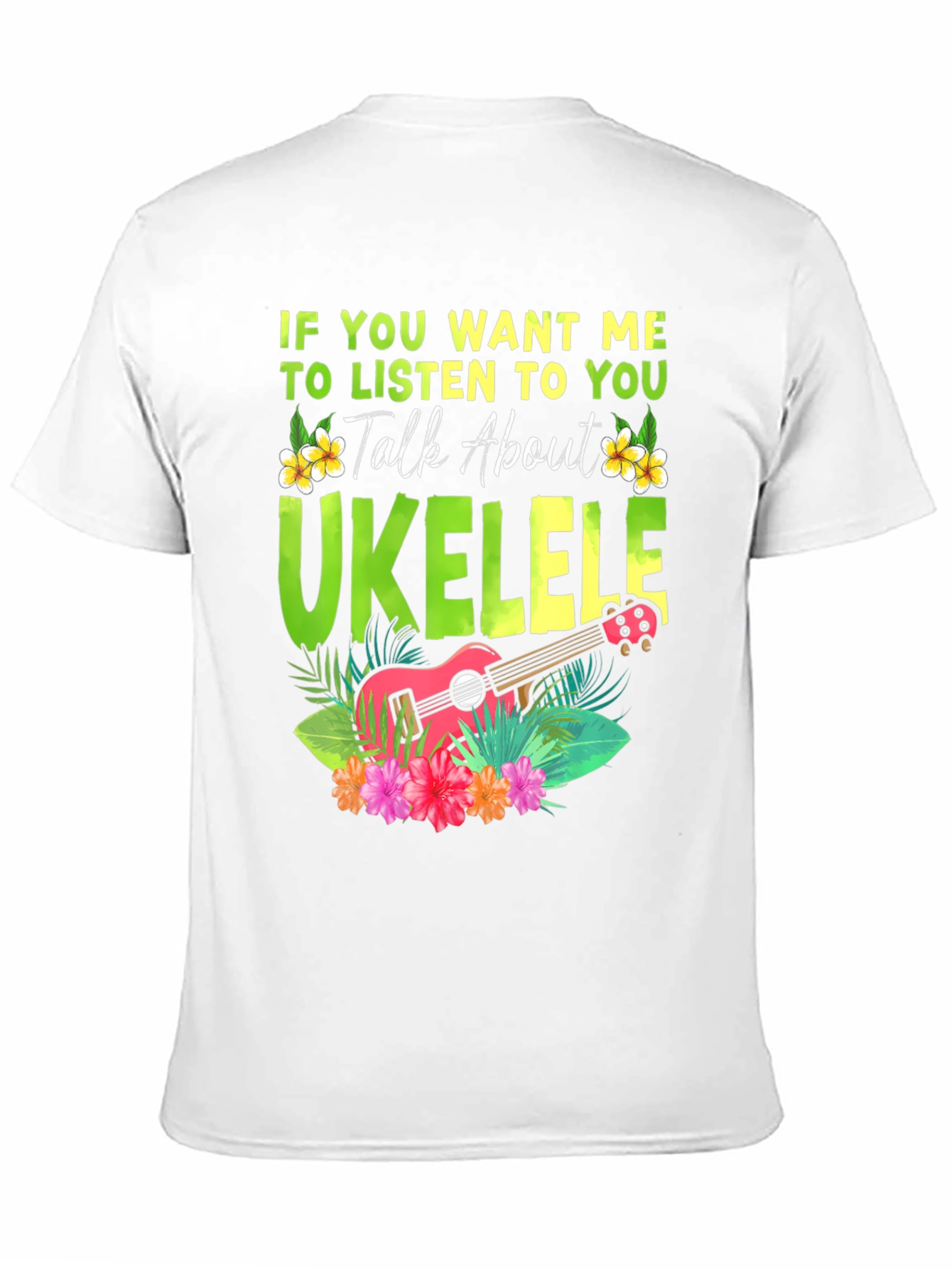 Black Ukulele Lover T-Shirt - Talk About Ukulele Tee view 11