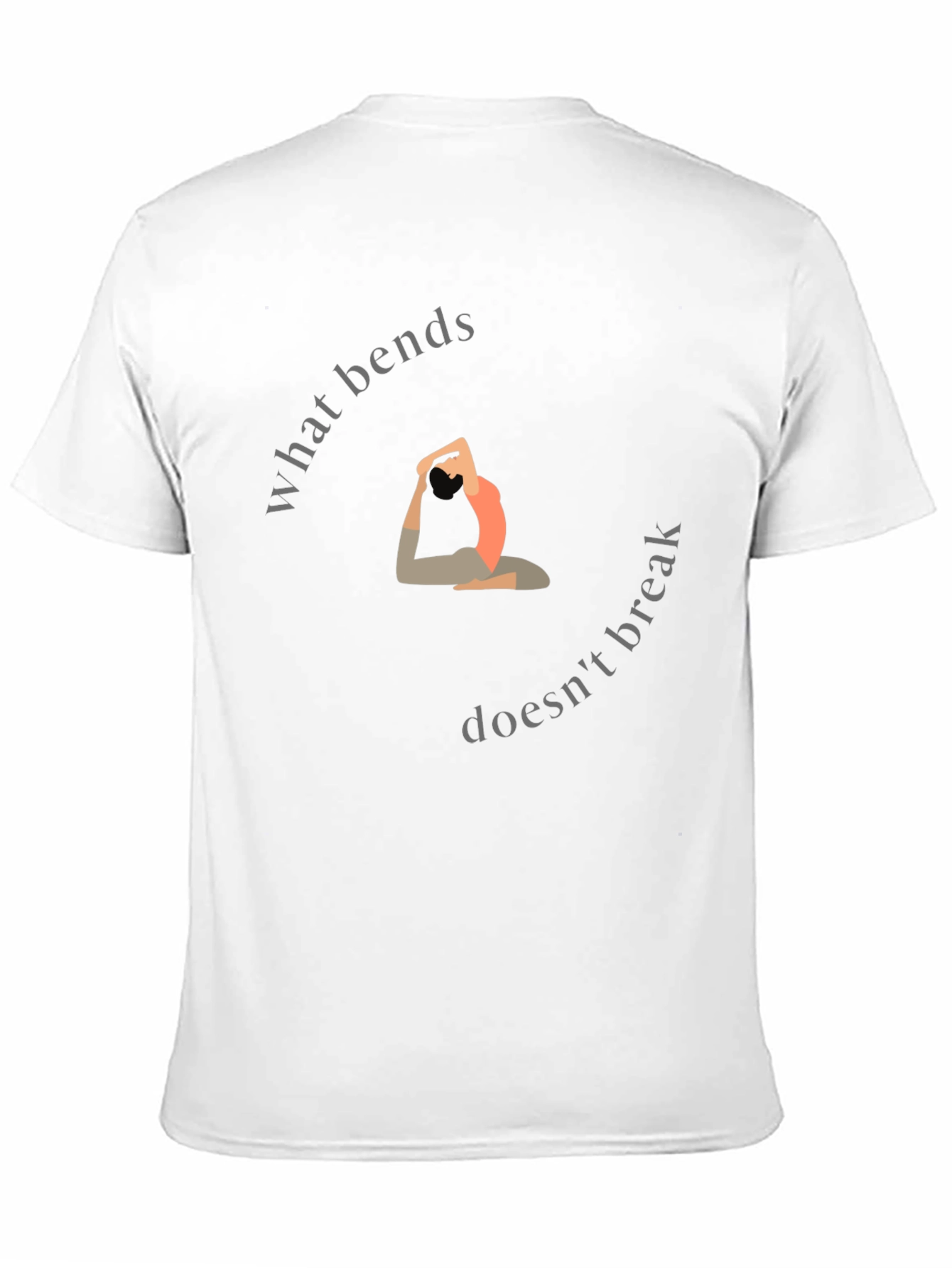 Black Yoga Pose T-Shirt - What Bends Doesn't Break view 11