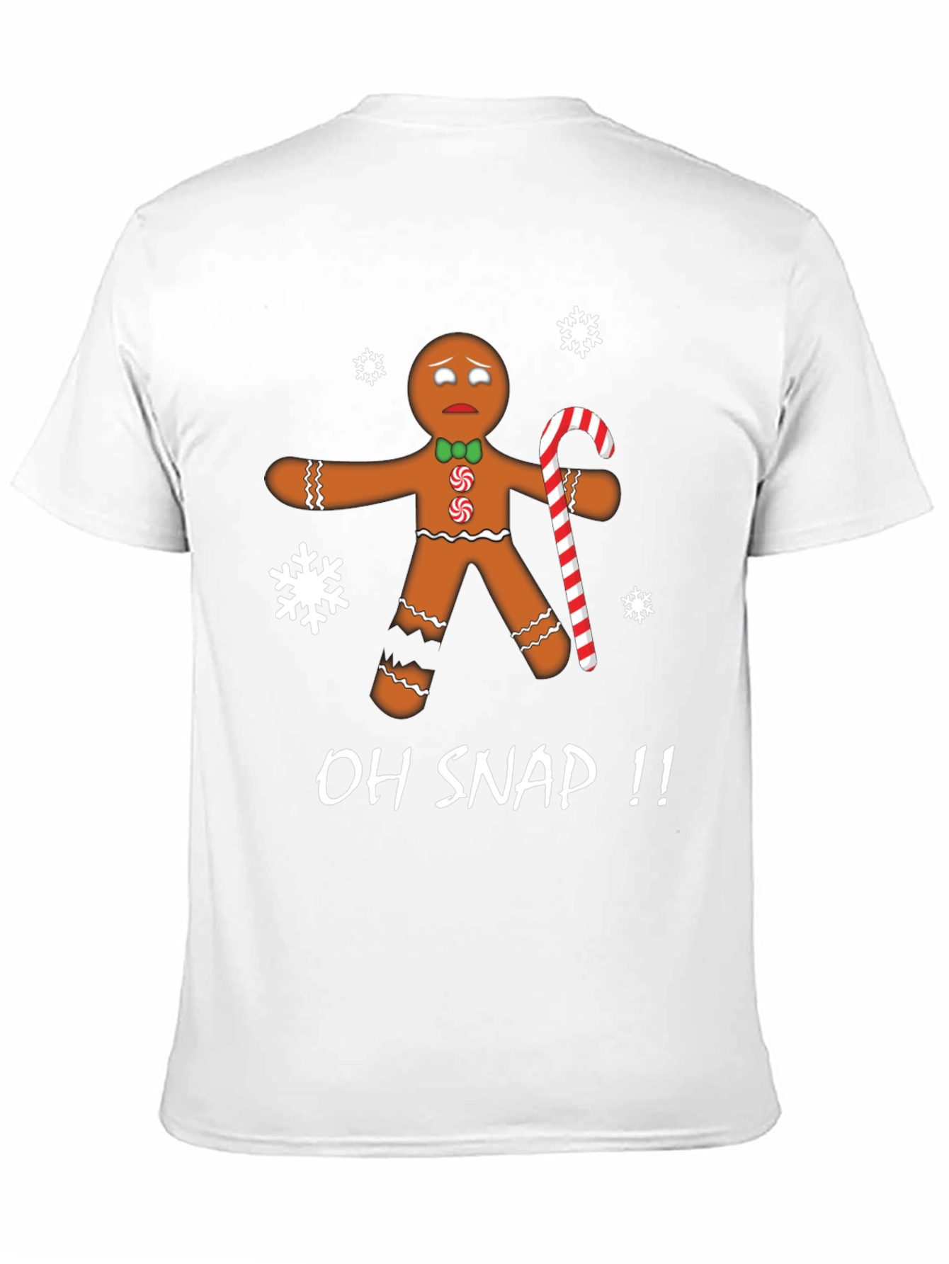 Black Oh Snap Gingerbread T-Shirt - Christmas Holiday Tee view 11
