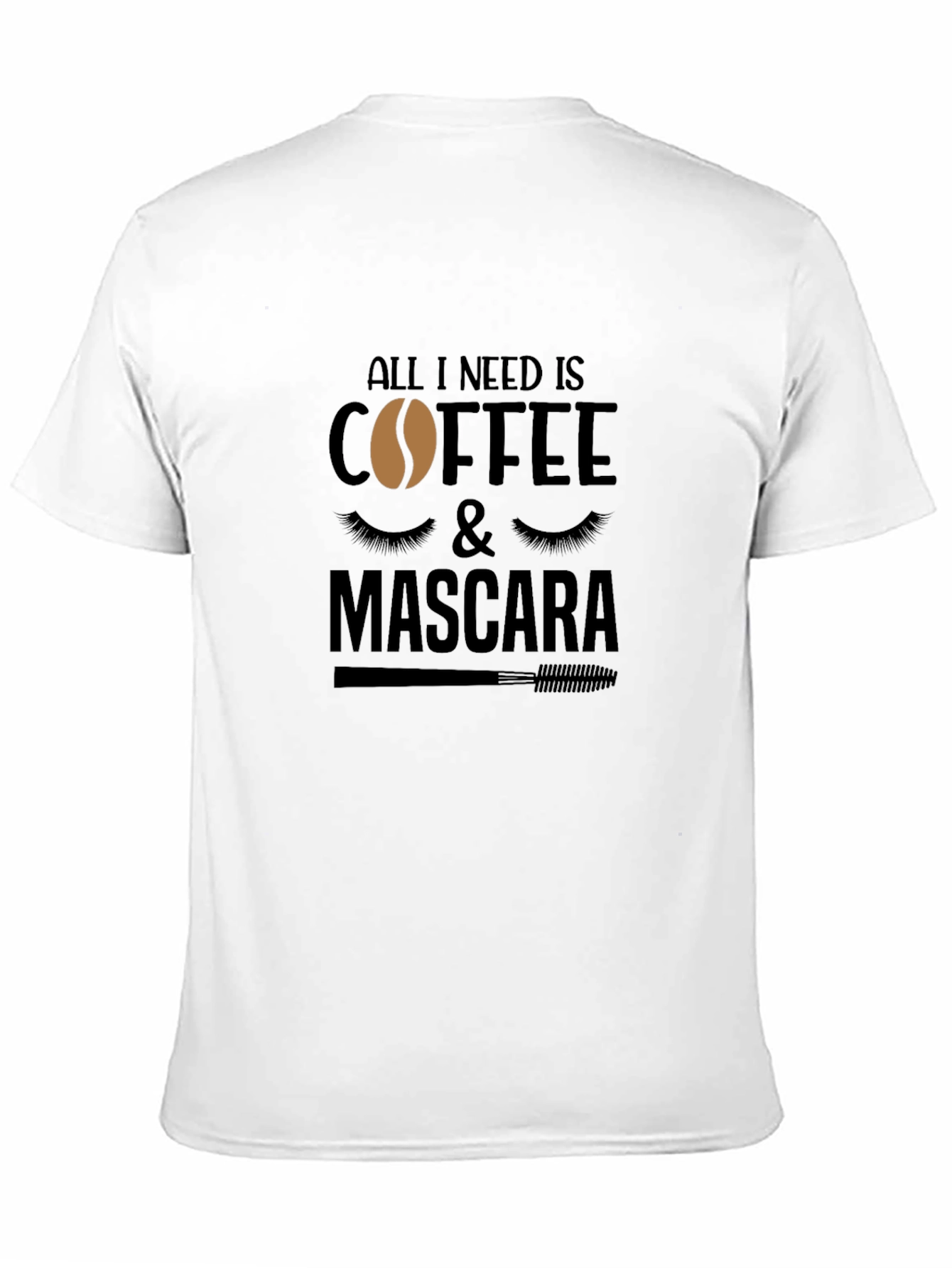 Black Coffee & Mascara Graphic Tee - Relaxed Fit Black T-Shirt view 11