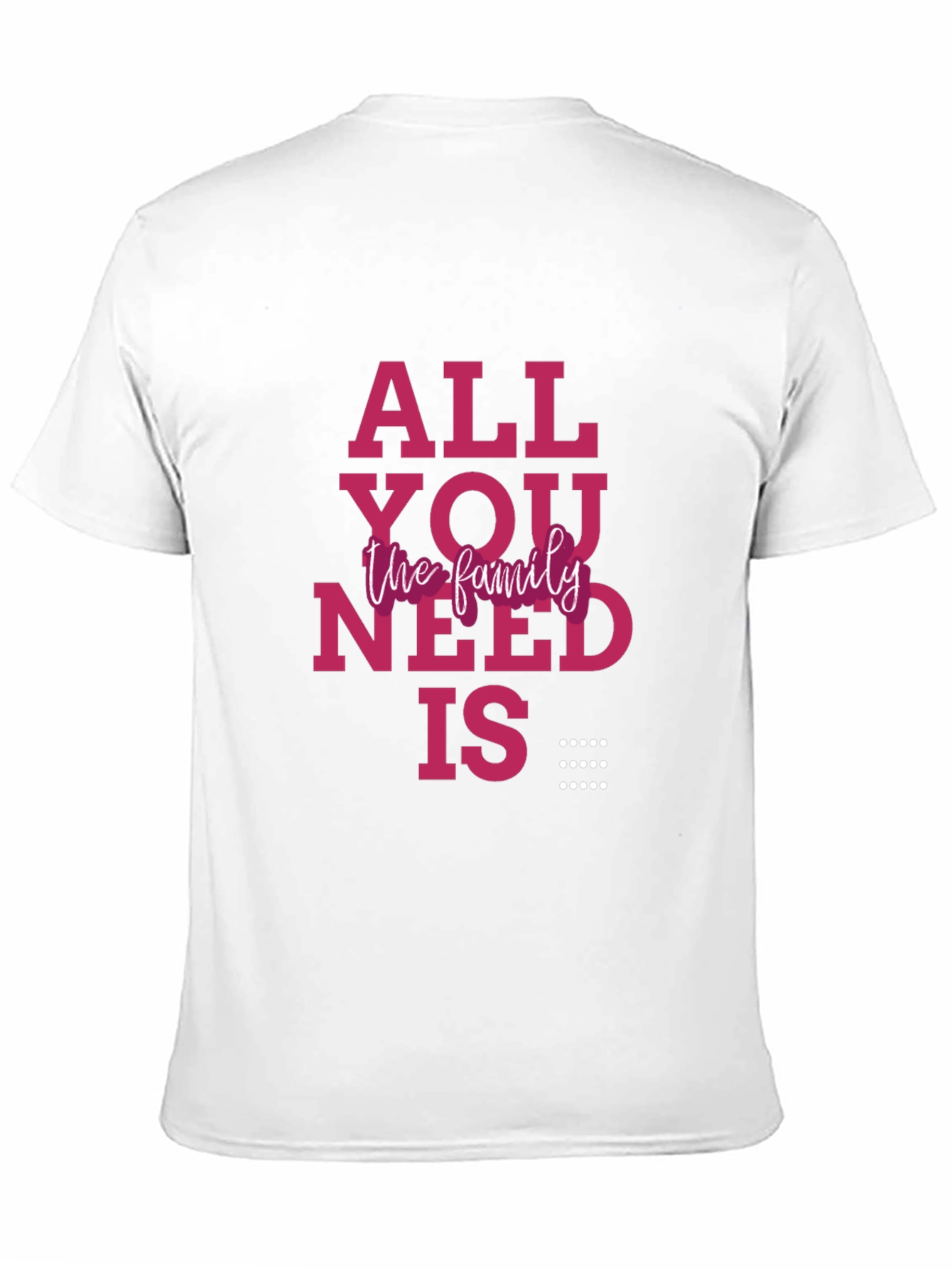 Black All You Need is Family Graphic T-Shirt view 11