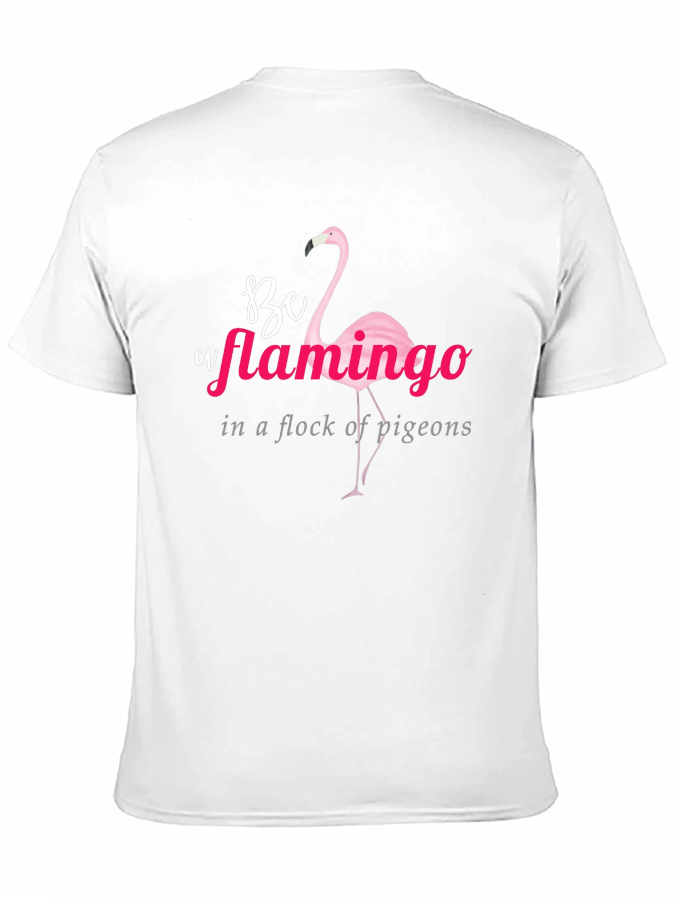 Black Be a Flamingo Graphic Tee - Black Cotton T-Shirt view 11
