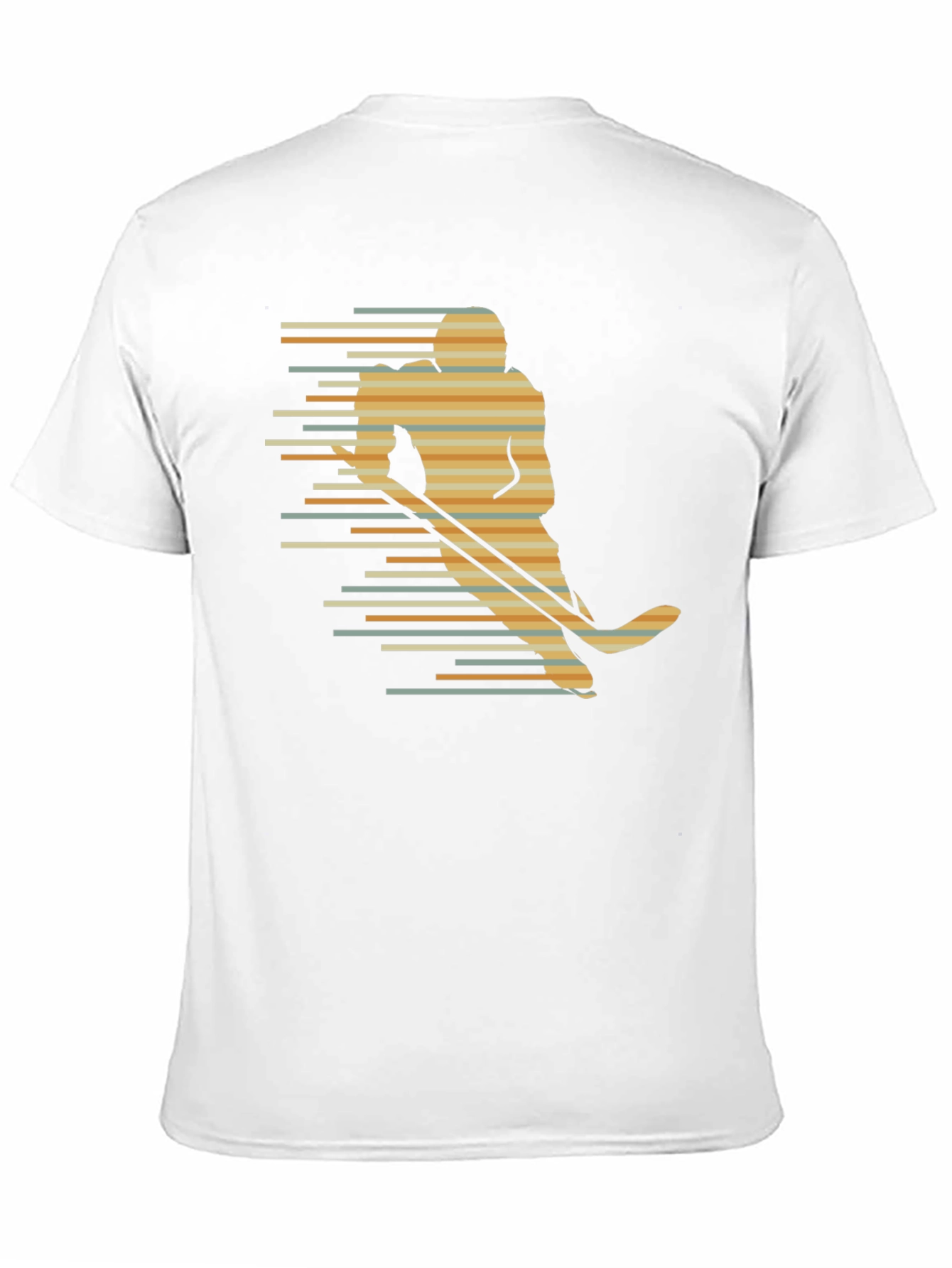 Black Retro Hockey Player Graphic Tee - Black view 11