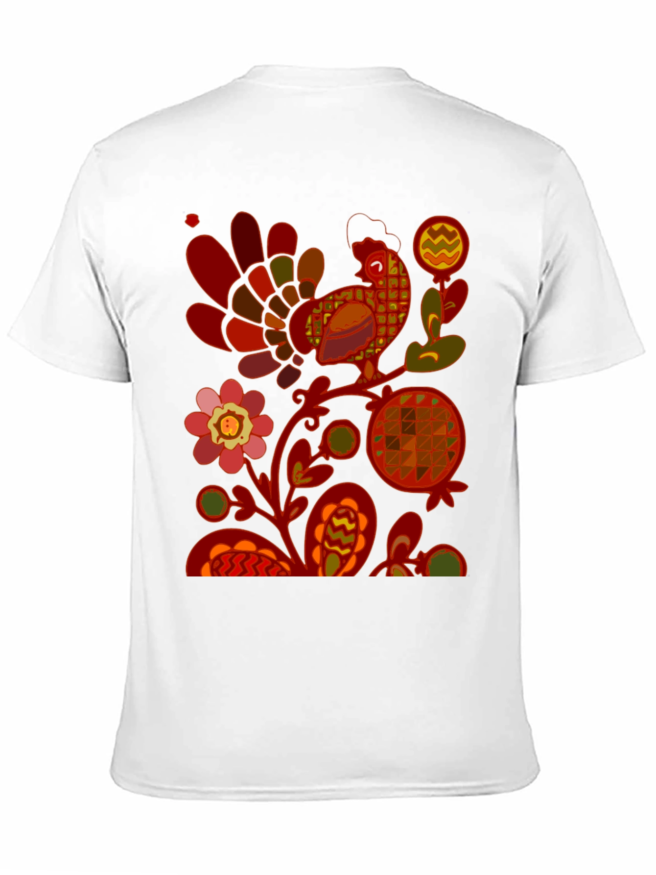 Retro Rooster Graphic Tee - Black Cotton Blend - 11