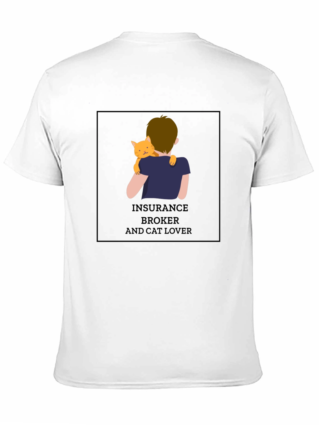Black Insurance Broker & Cat Lover T-Shirt view 11