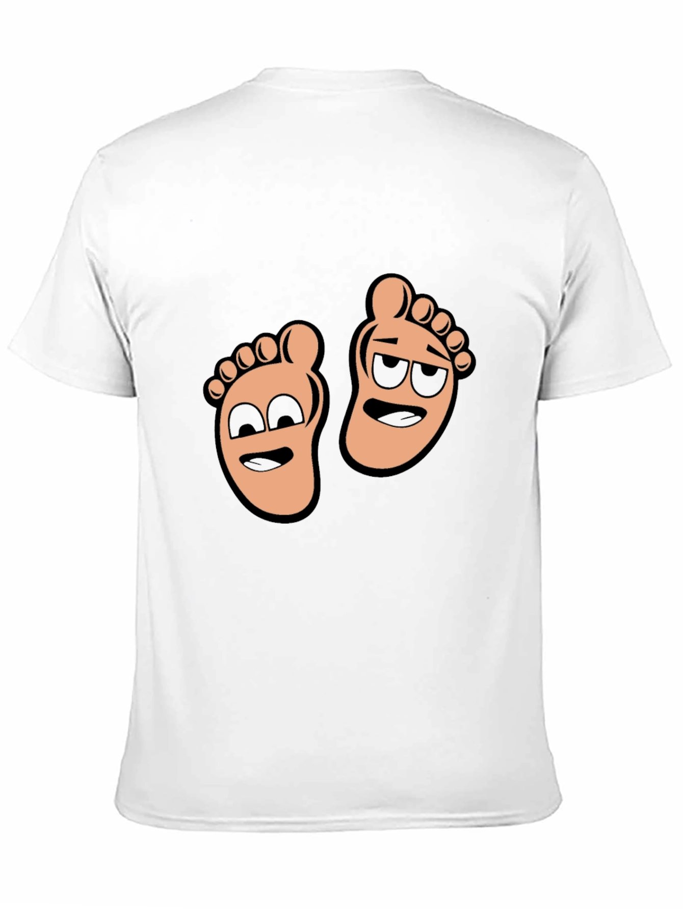 Black Cartoon Feet Graphic T-Shirt - Black view 11