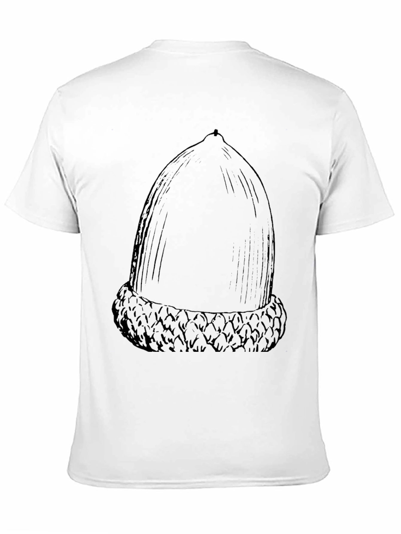 Black Acorn Graphic Tee - Nature Inspired Cotton Shirt view 11