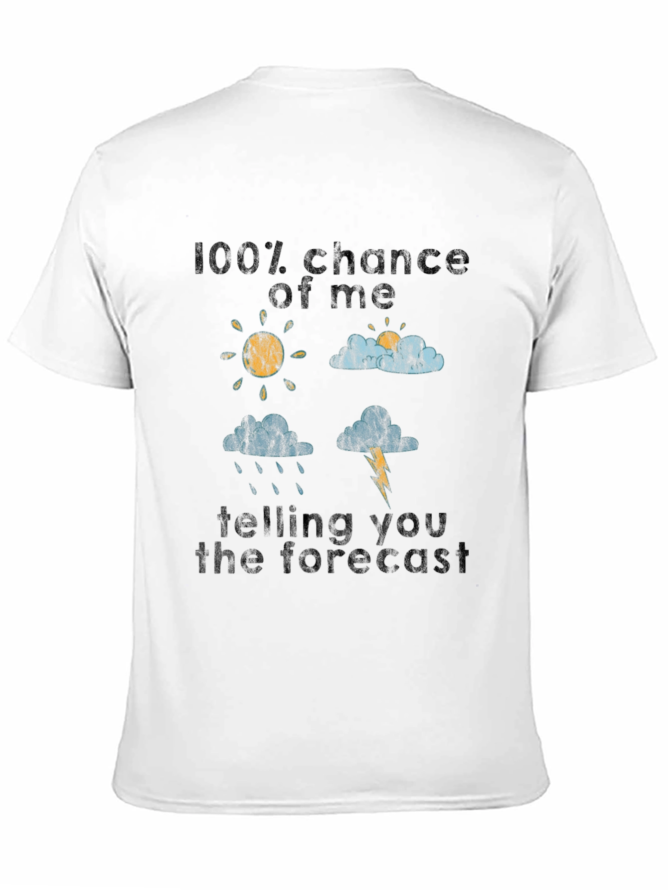 Black Funny Weather Forecast Graphic Tee view 11