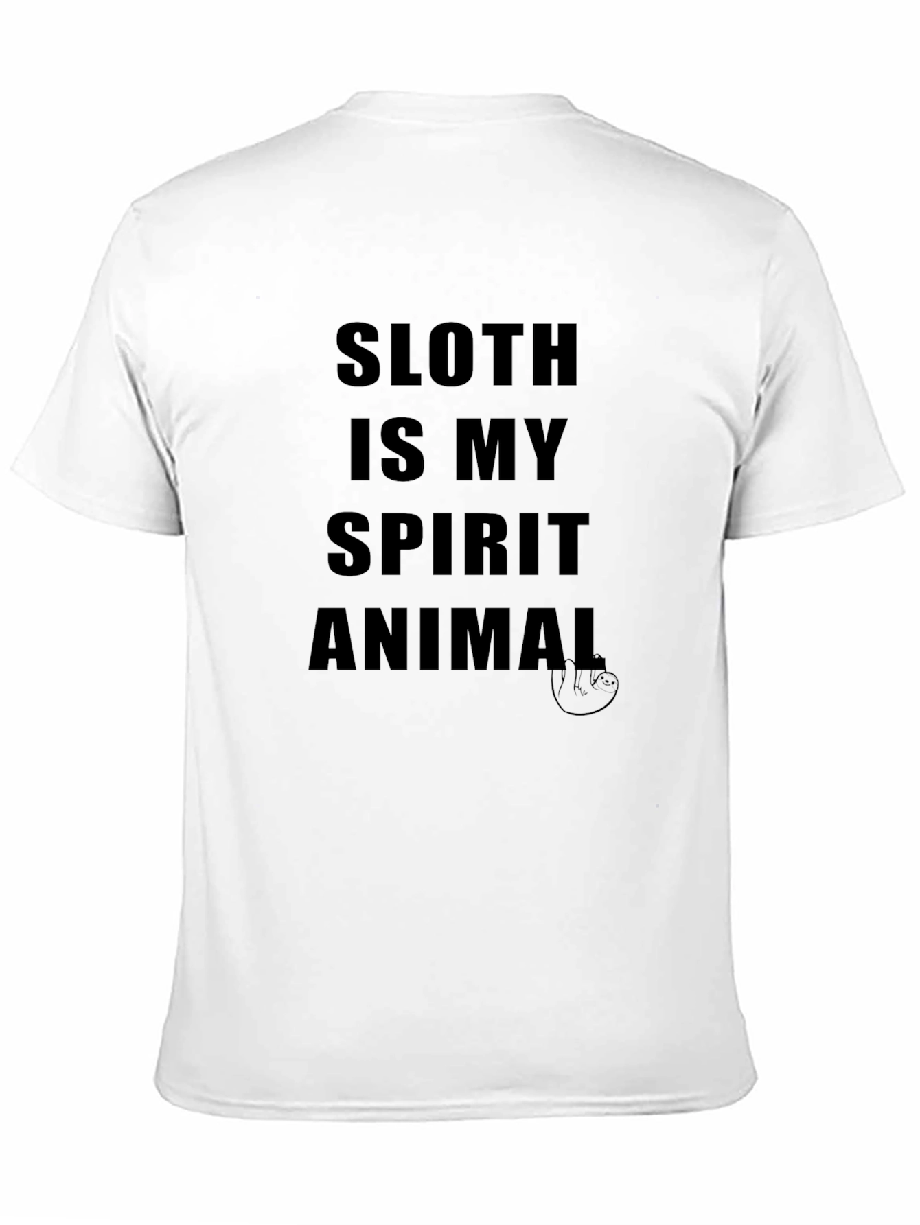 Black Sloth Is My Spirit Animal Black T-Shirt view 11