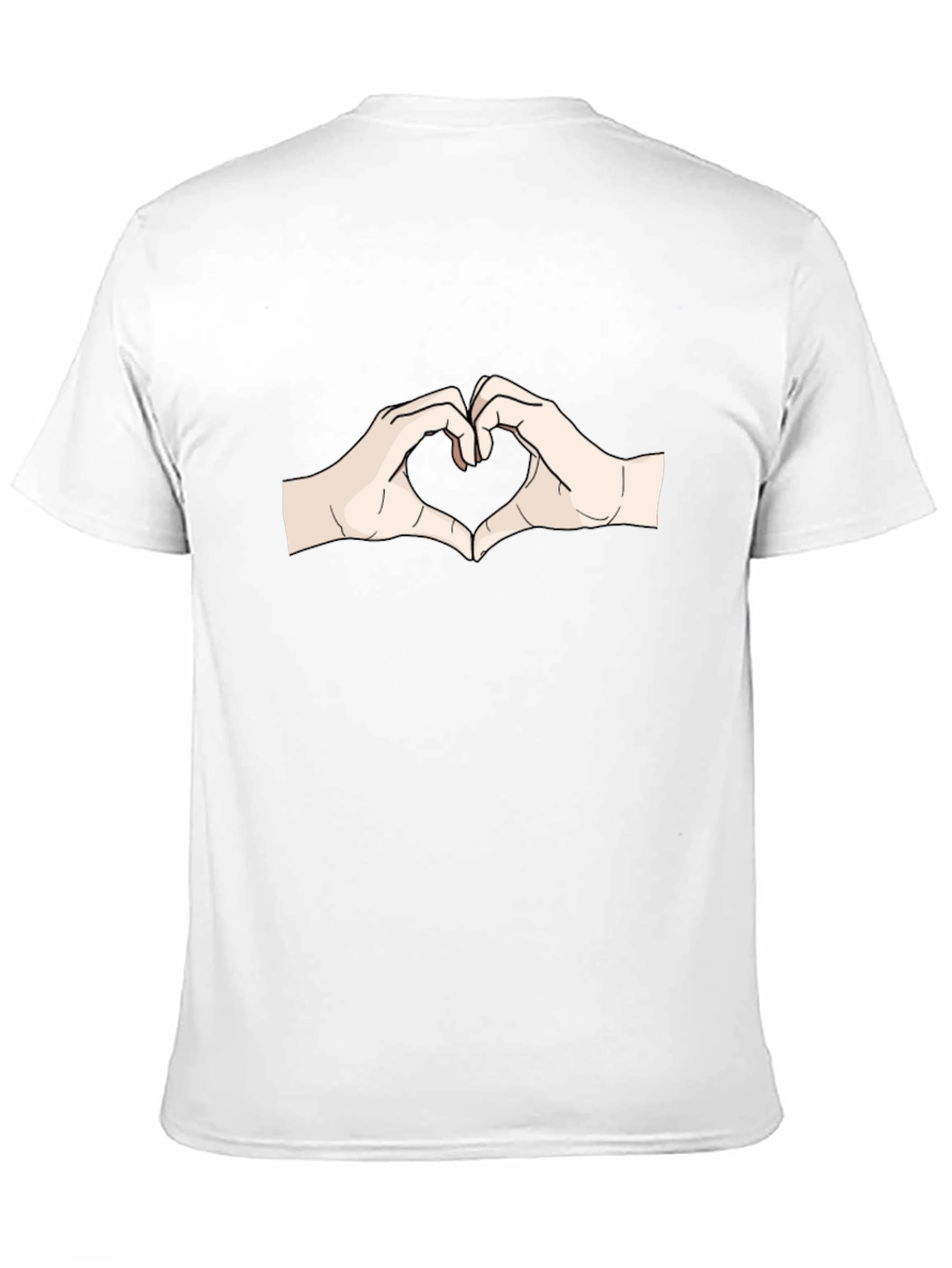 Black Heart Hands Graphic Tee - Soft Cotton Casual T-Shirt view 11