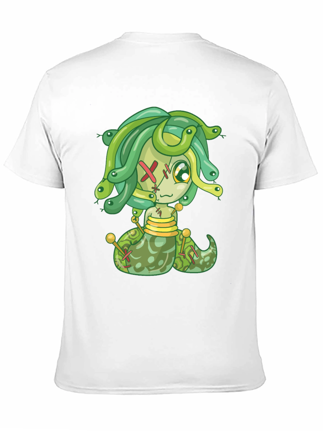 Black Medusa Cartoon Graphic Tee - Black view 11