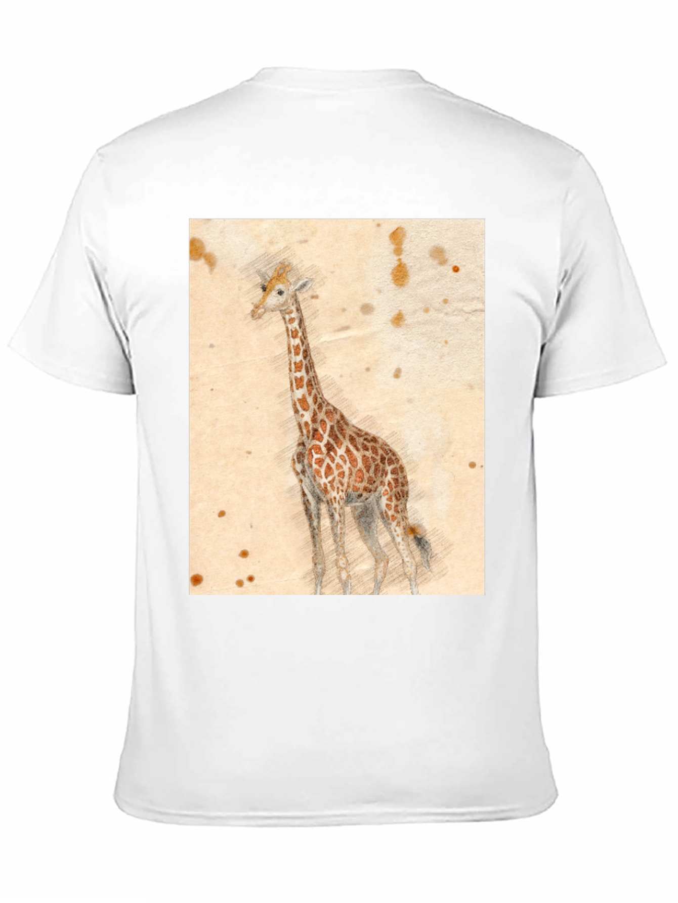 Black Giraffe Sketch T-Shirt - Unique Graphic Tee view 11