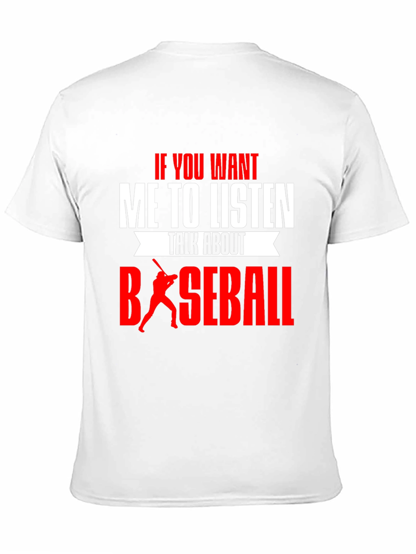 Black Baseball T-Shirt - If You Want Me To Listen view 11