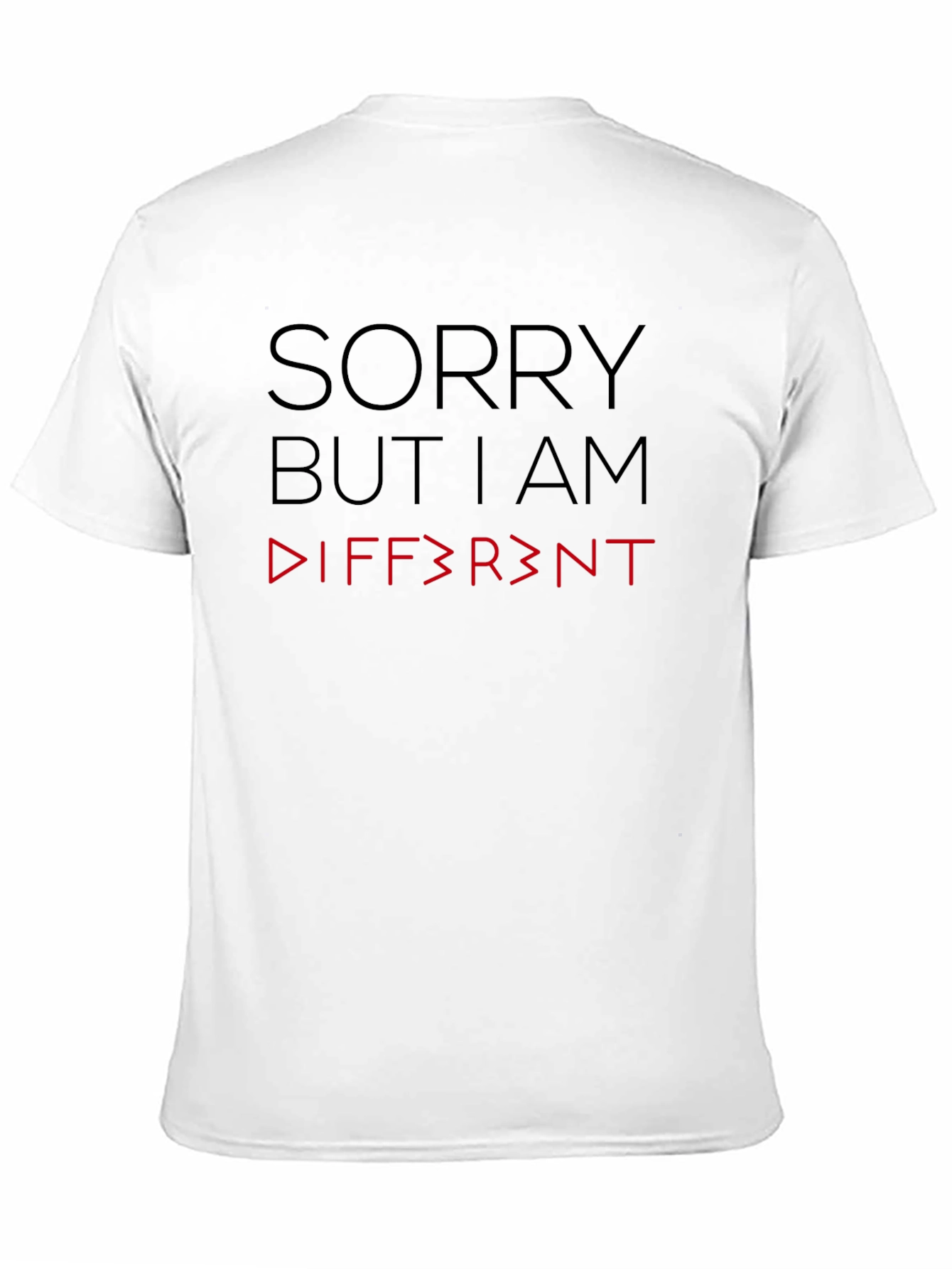 Black Sorry But I Am Different Graphic T-Shirt view 11