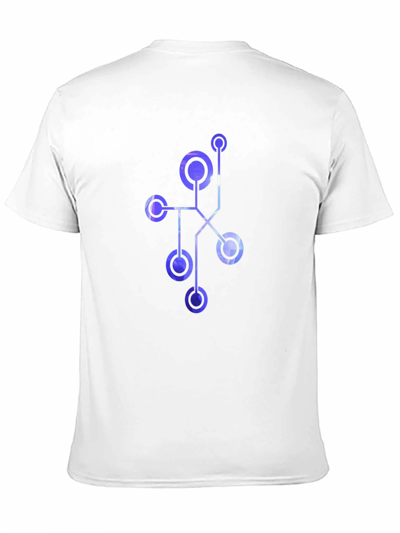 Abstract Geometric Design Men's Black T-Shirt - 11