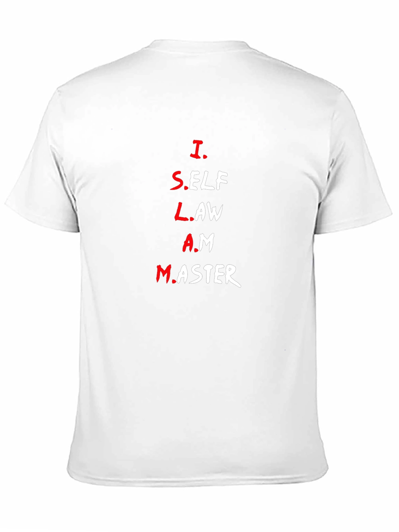 Black Islam Acronym Black T-Shirt - Self Law Master Tee view 11