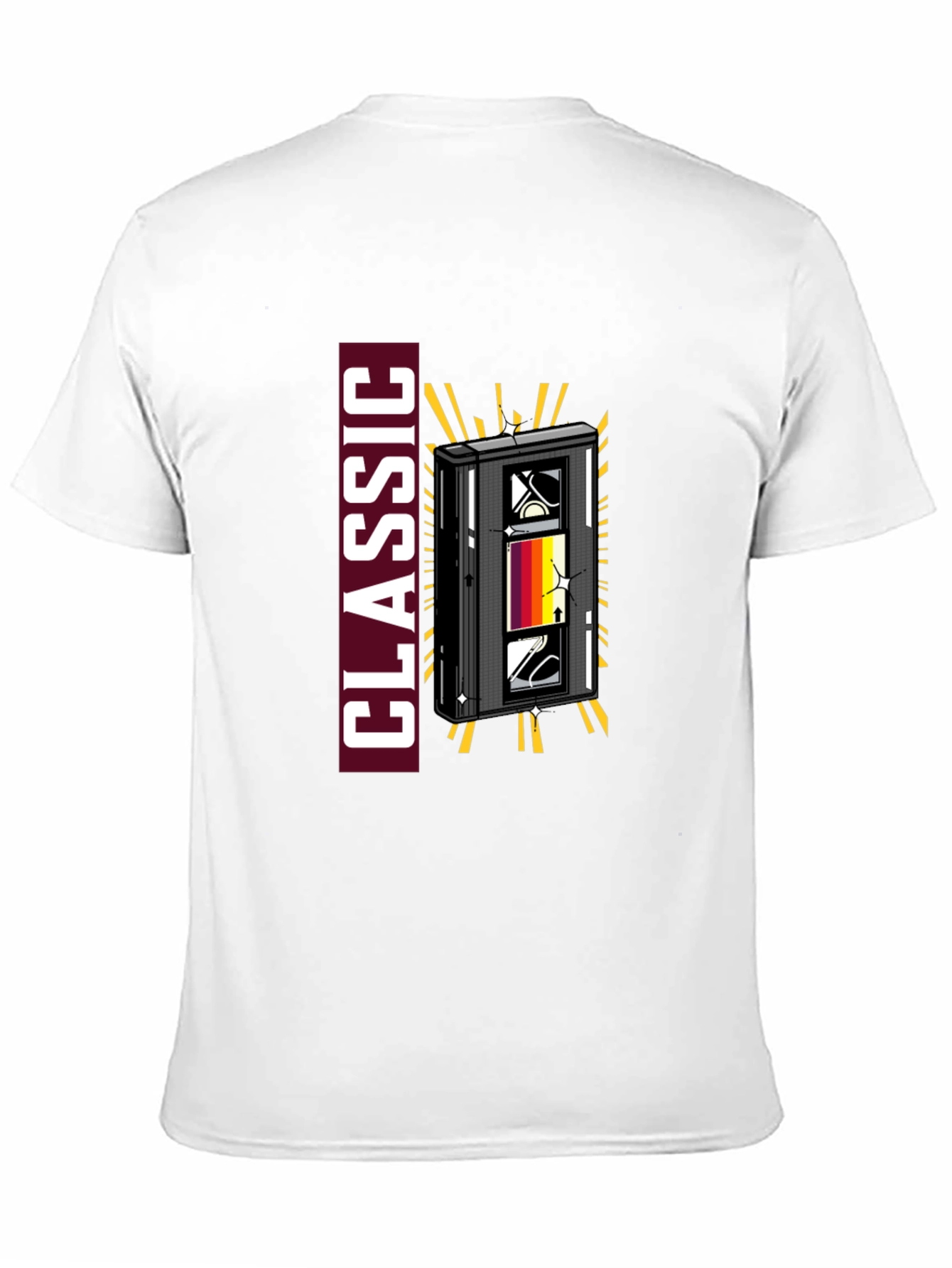 Black Retro Cassette Classic Graphic Tee view 11
