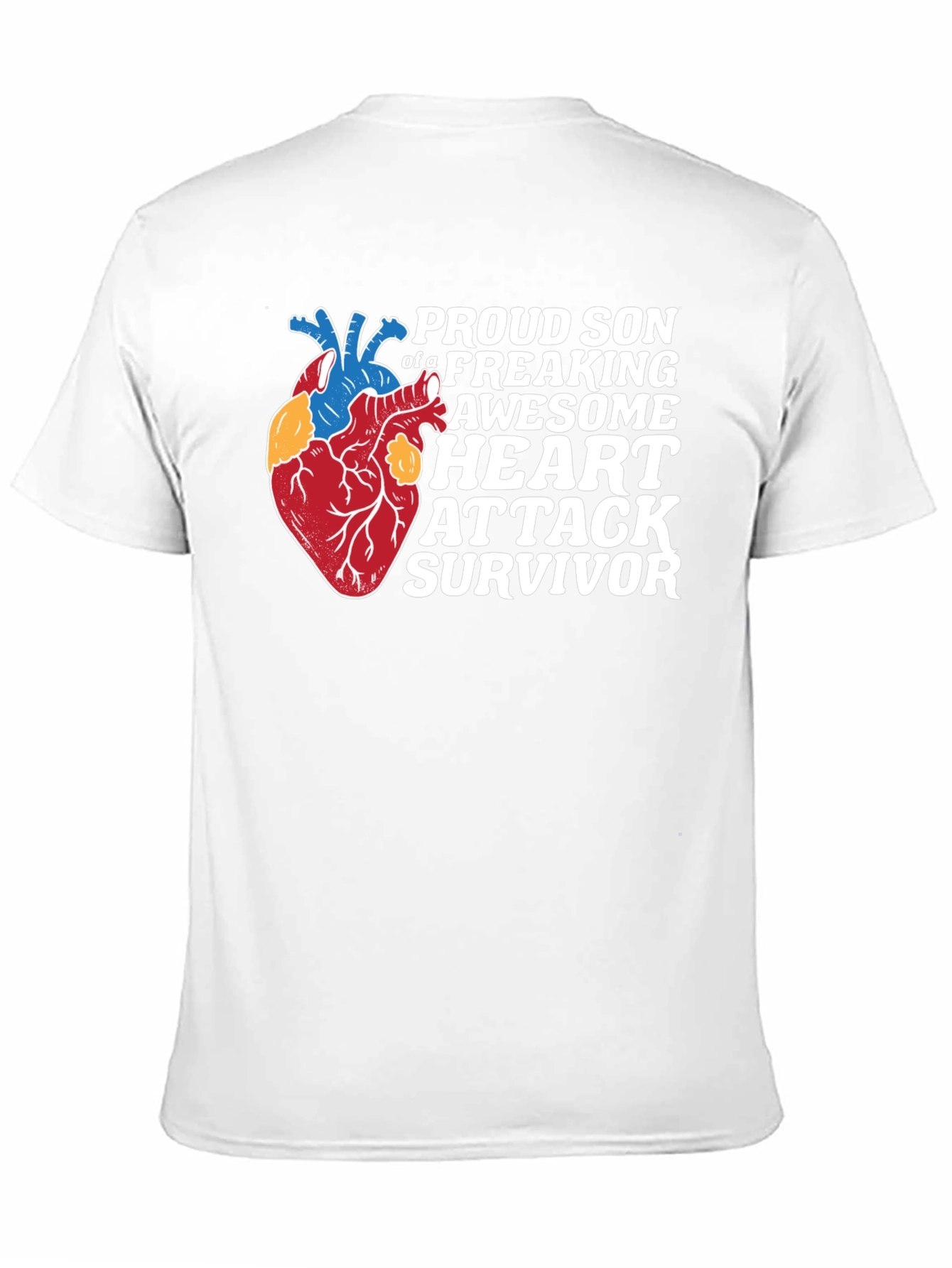 Black Proud Son Heart Attack Survivor Graphic Tee view 11