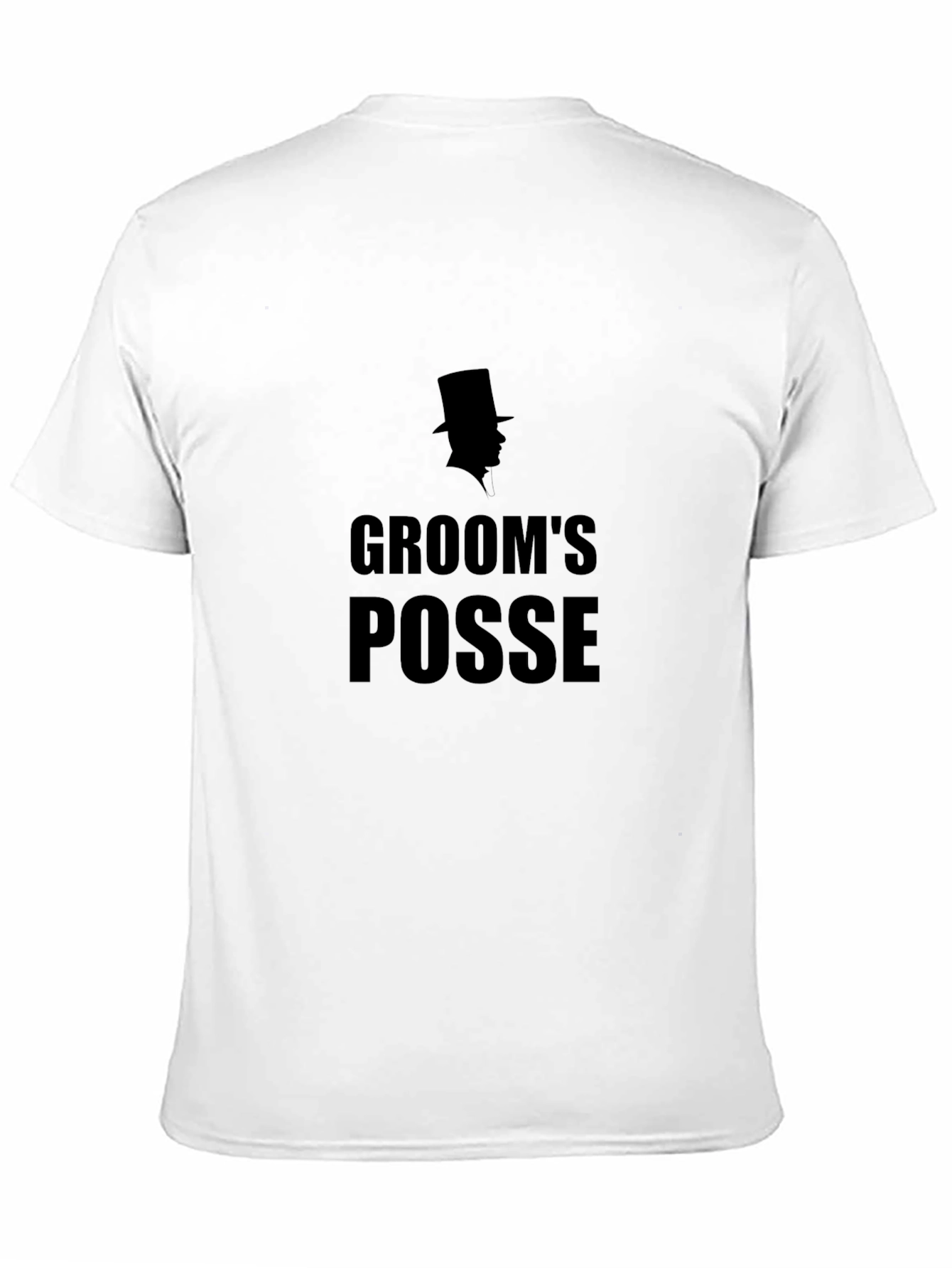 Black Groom's Posse Crew T-Shirt - Wedding Party Apparel view 11