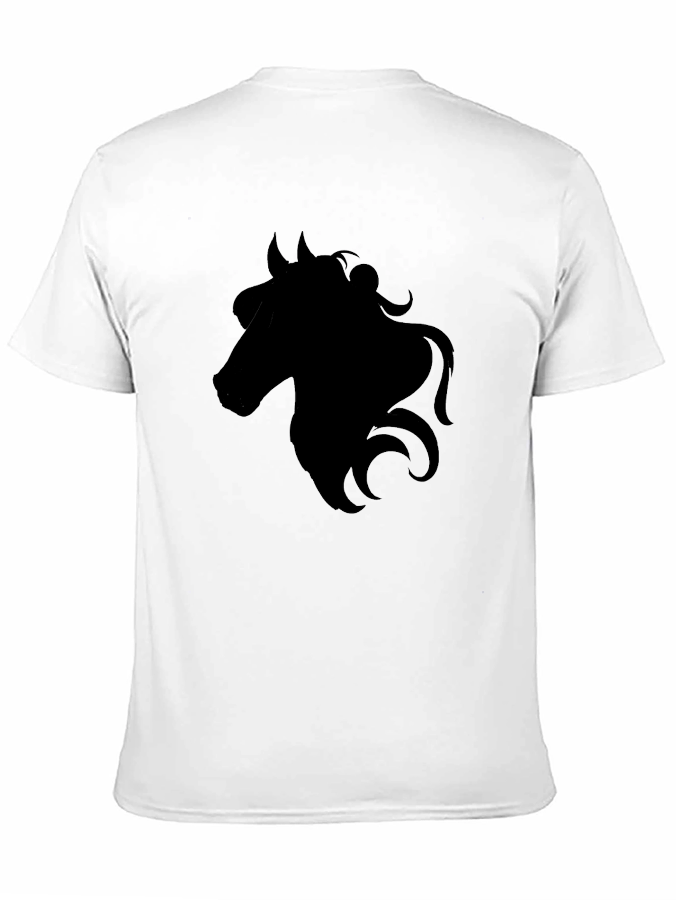 Black Black Horse Silhouette Graphic Tee - Men's Casual T-Shirt view 11