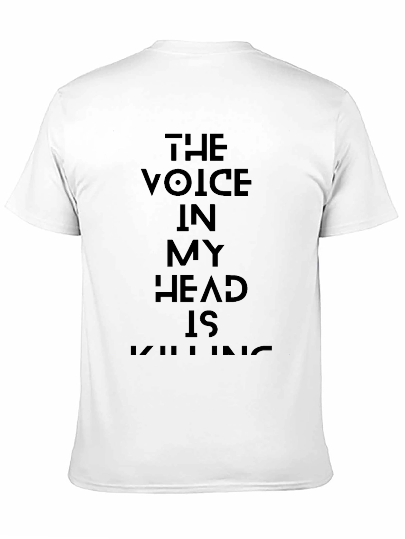 Black Voice in My Head Graphic Tee - Black Cotton T-Shirt view 11