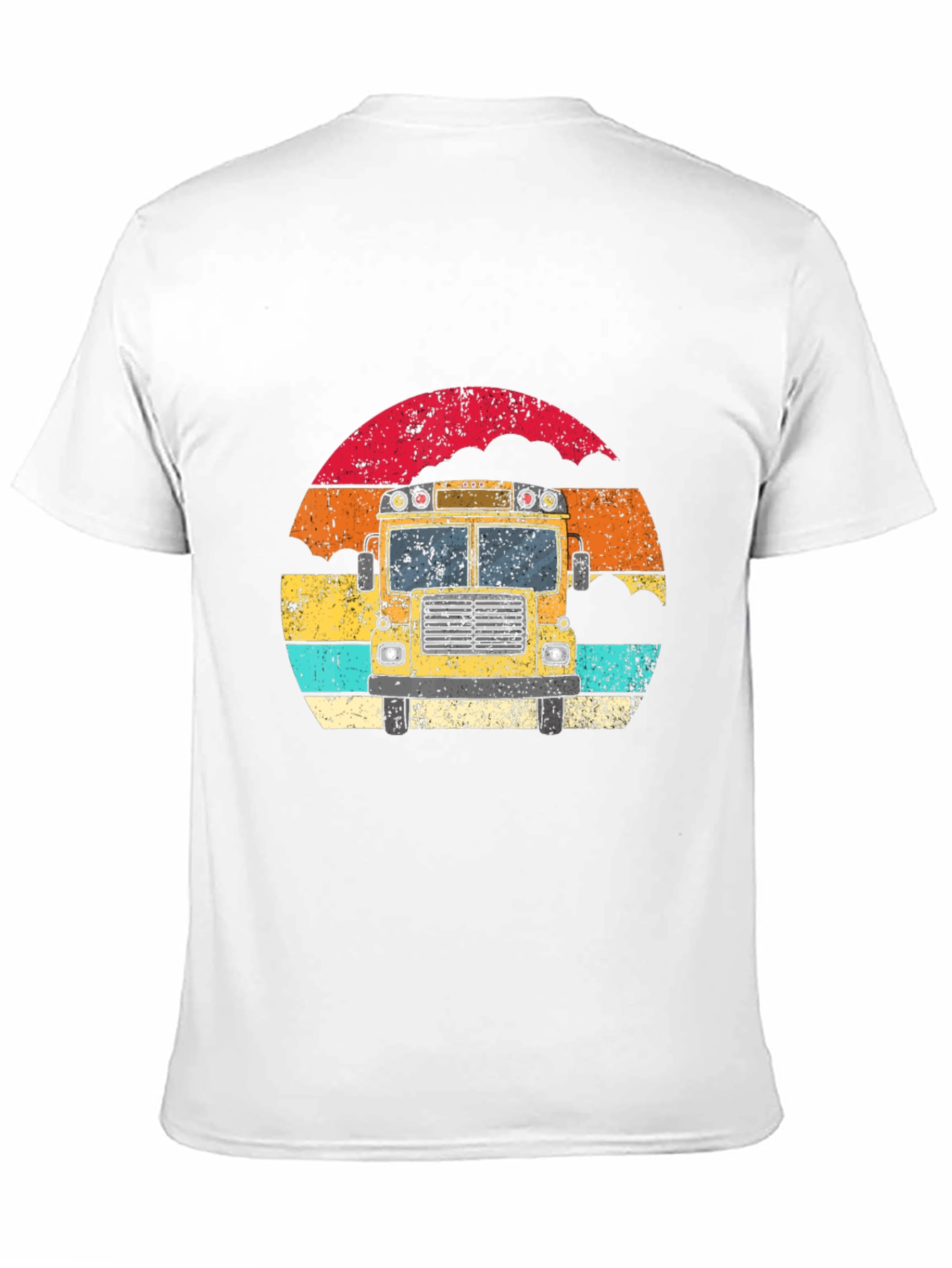 Black Retro School Bus Graphic Tee - Vintage Style T-Shirt view 11