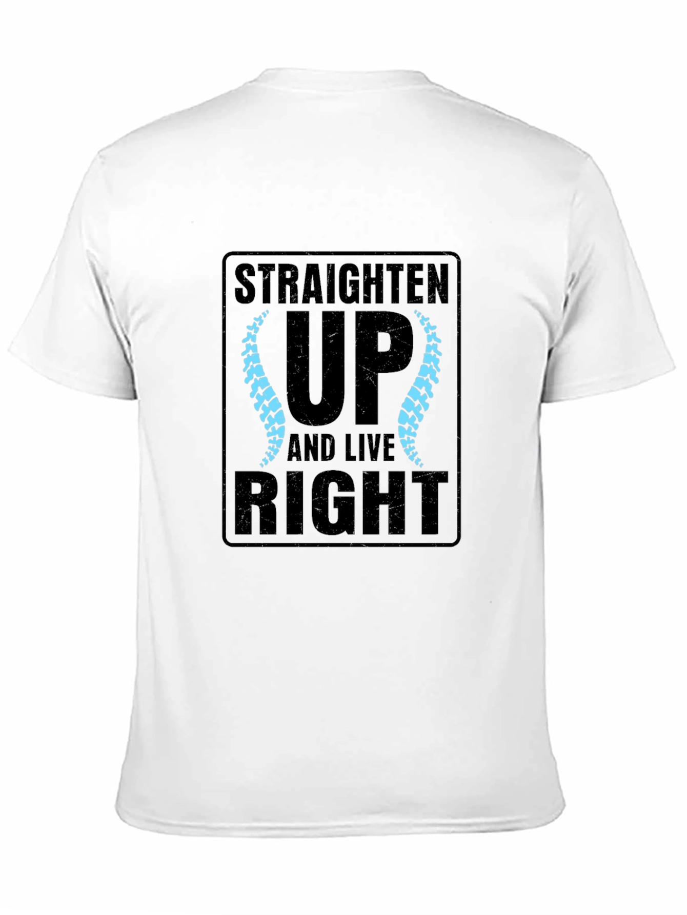Black Straighten Up Chiropractic T-Shirt view 11