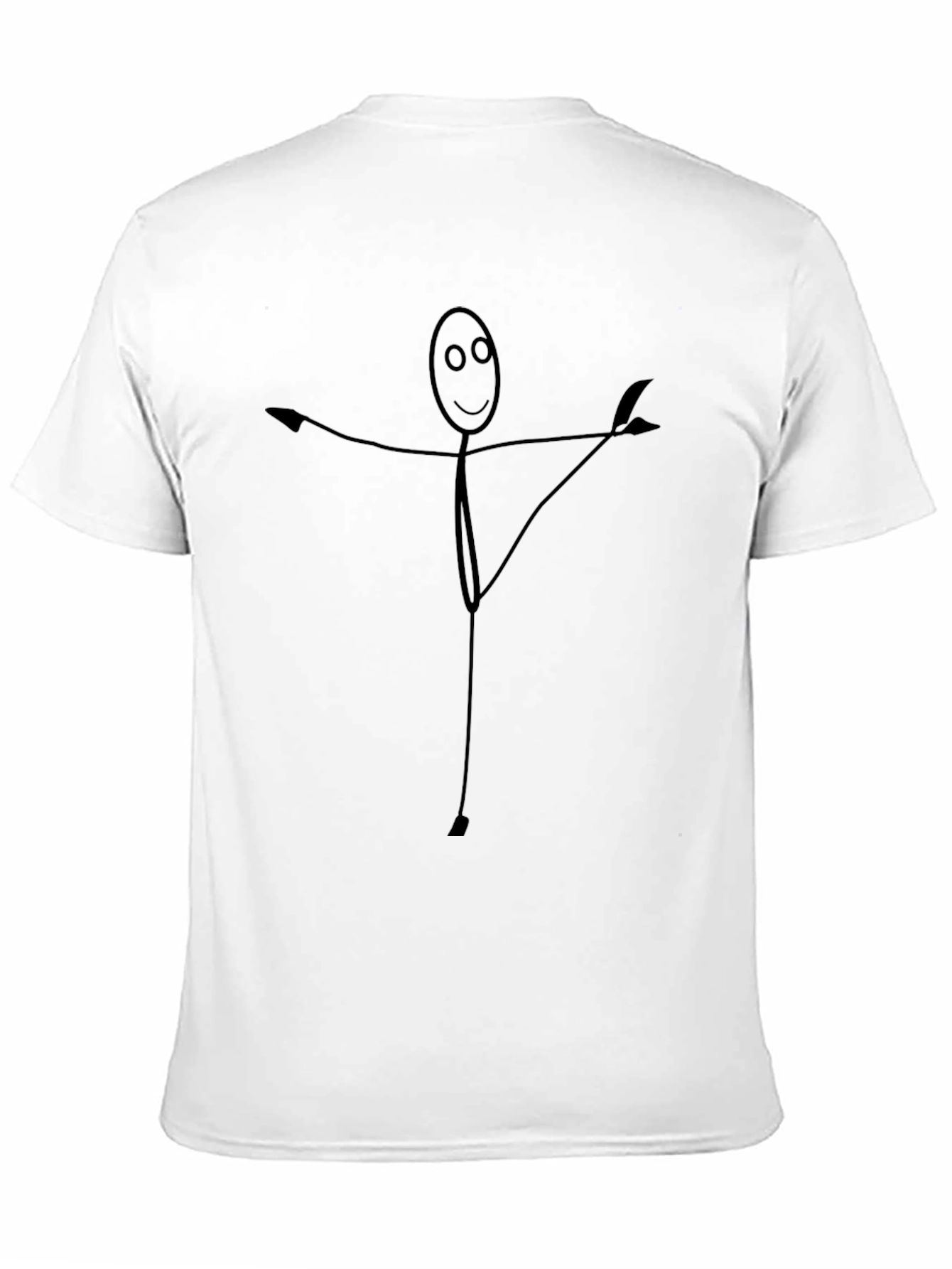 Black Stick Figure Dancer Black T-Shirt view 11