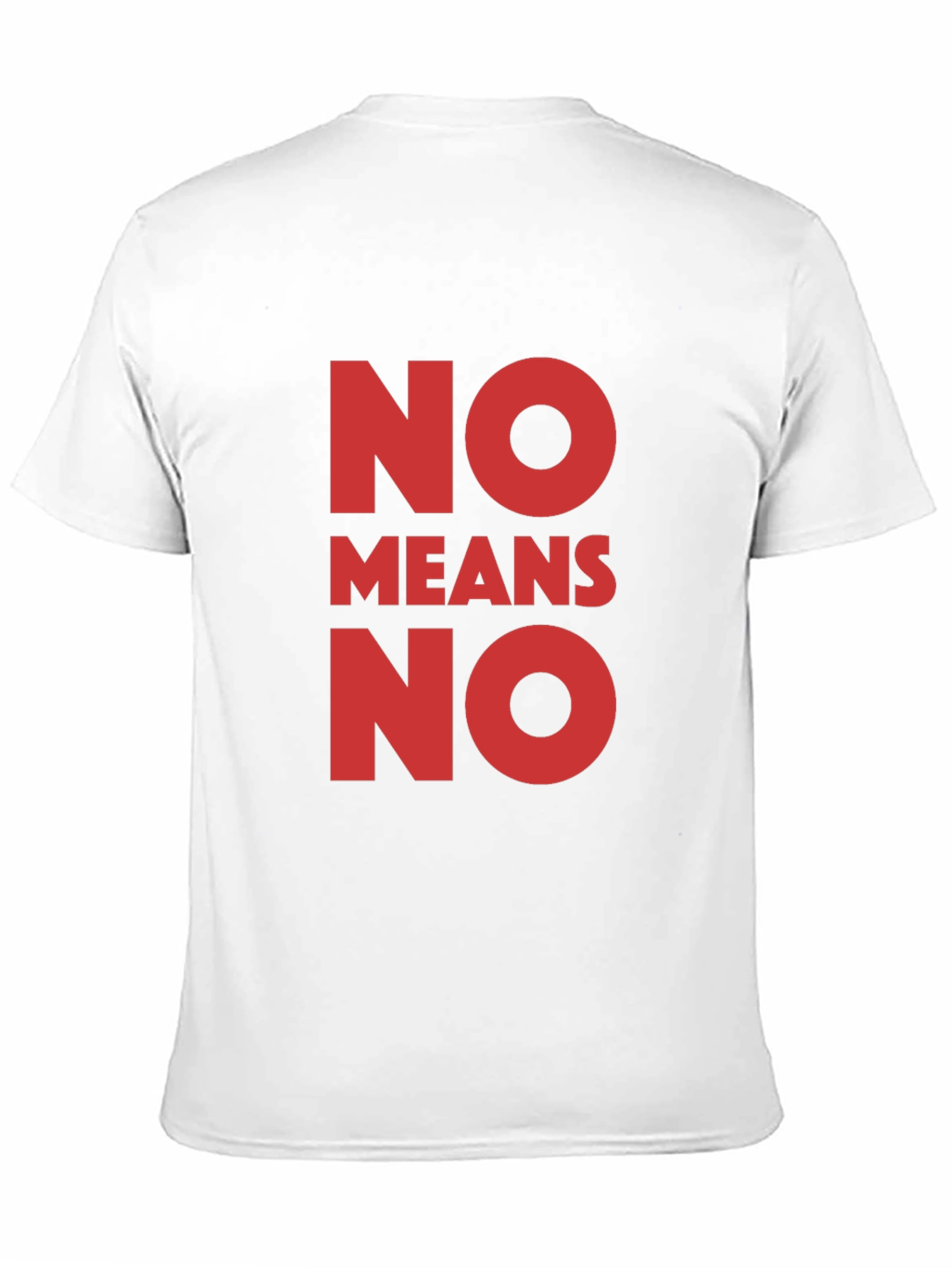 Black No Means No Graphic Tee - Black Cotton T-Shirt view 11