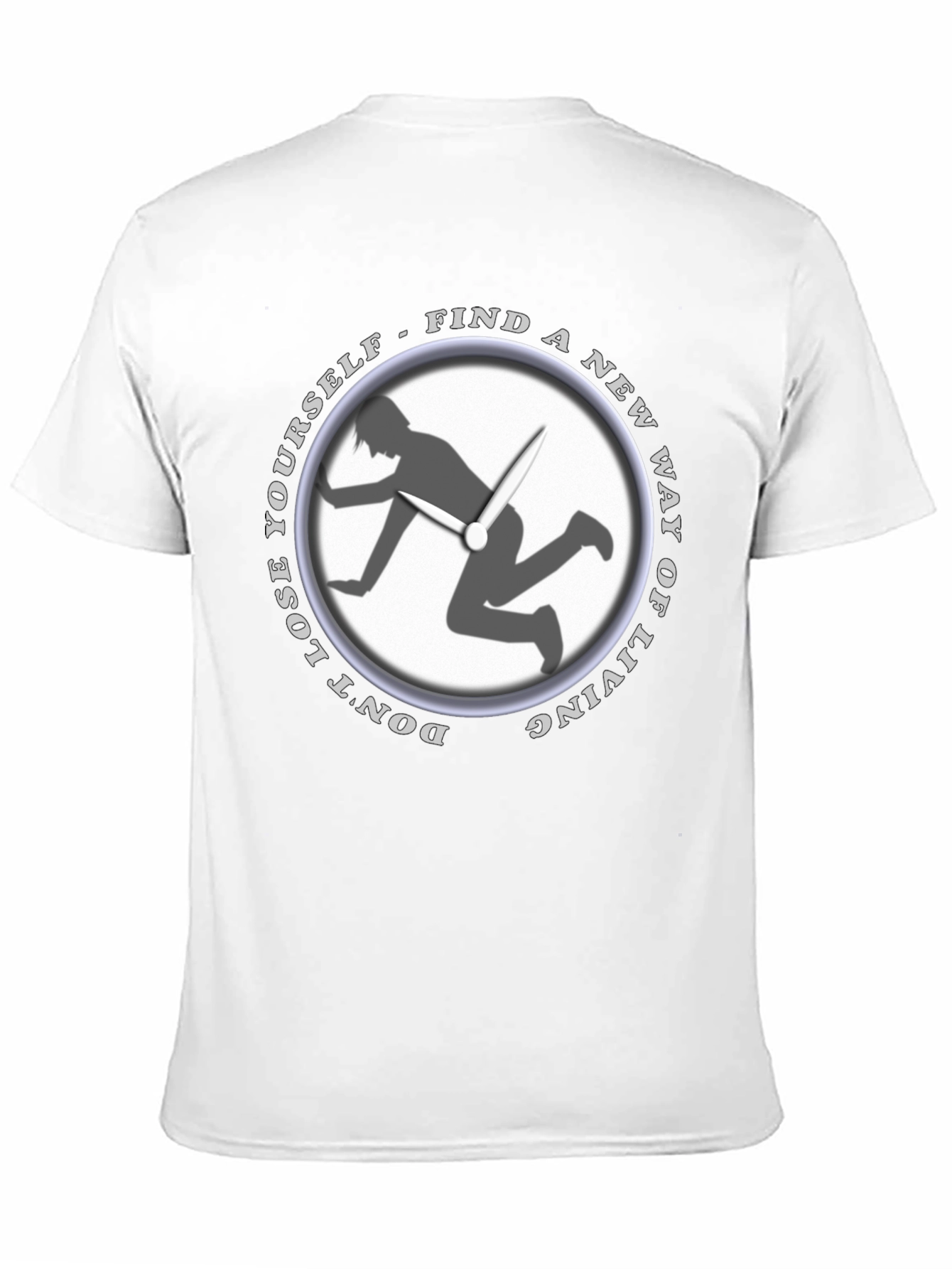 Black Men's Black Graphic Tee - Find a New Way of Living view 11