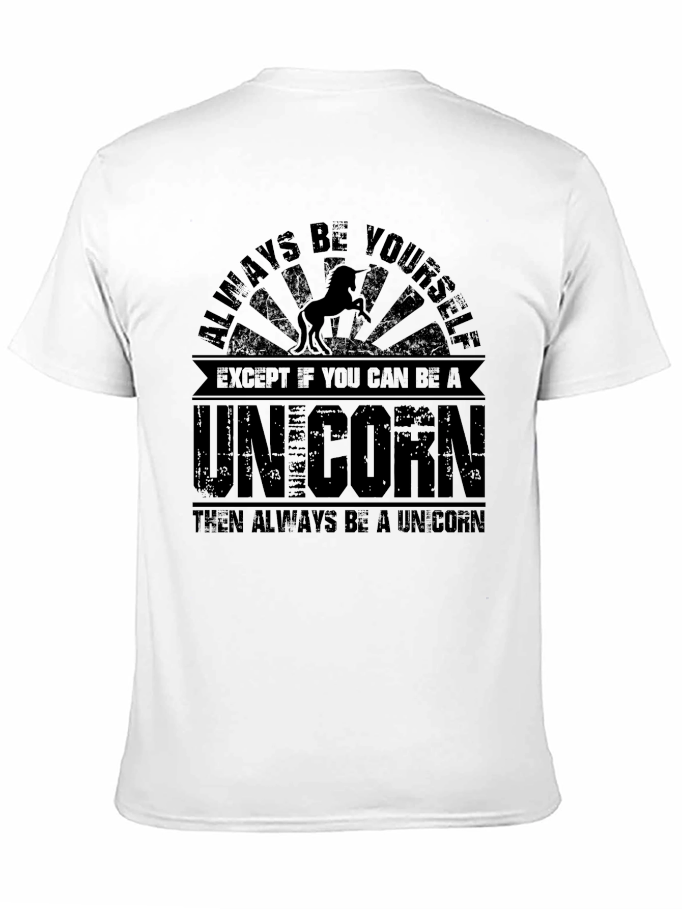 Black Always Be Yourself Unicorn T-Shirt view 11