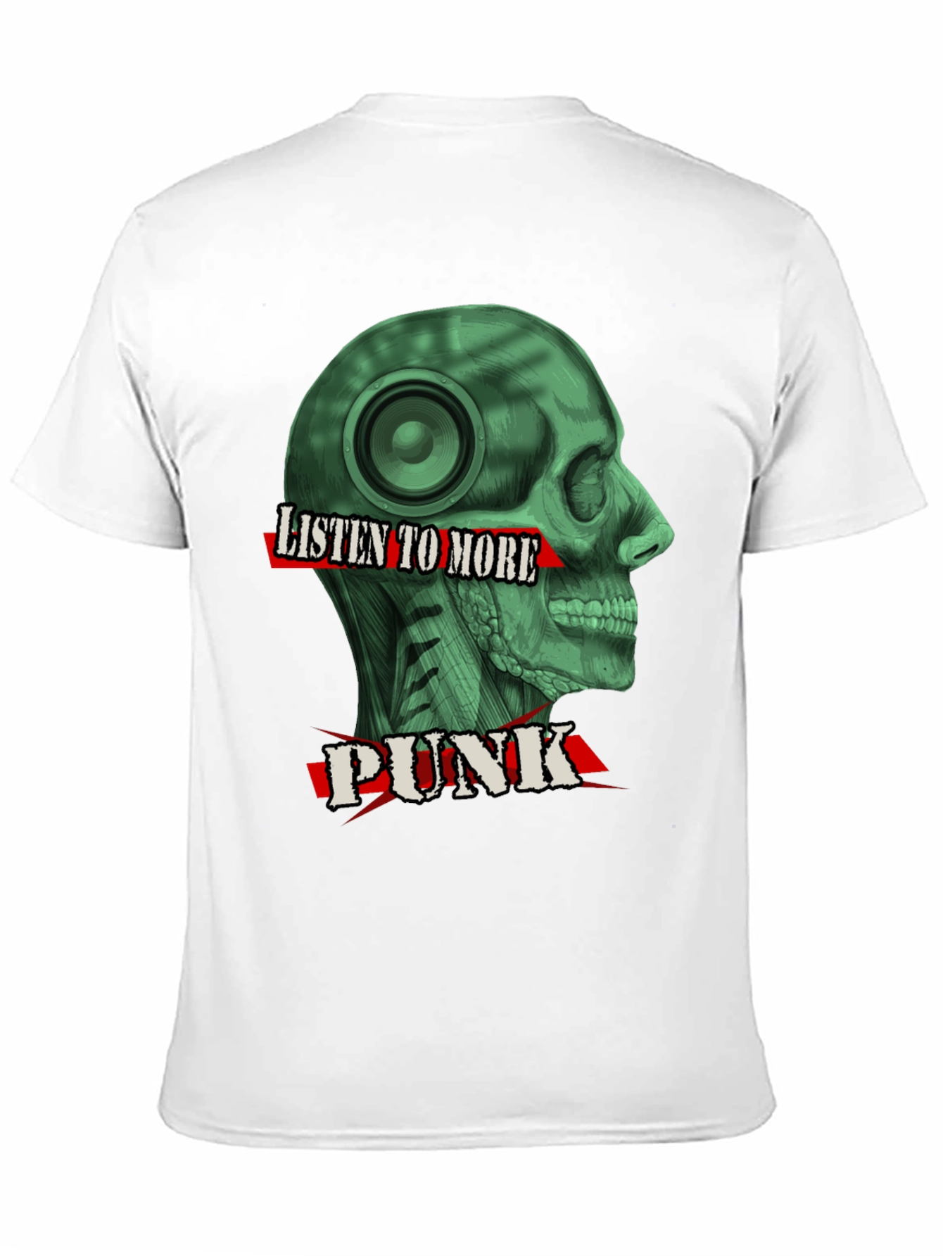 Black Listen to More Punk T-Shirt - Graphic Tee view 11