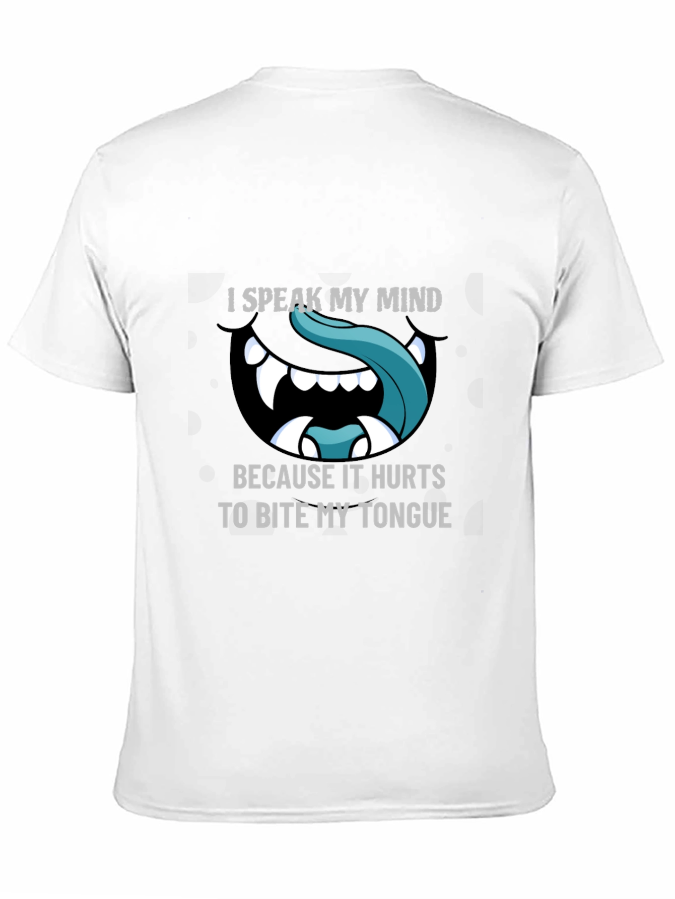 Black Speak My Mind Graphic Tee - Funny Tongue Bite Shirt view 11