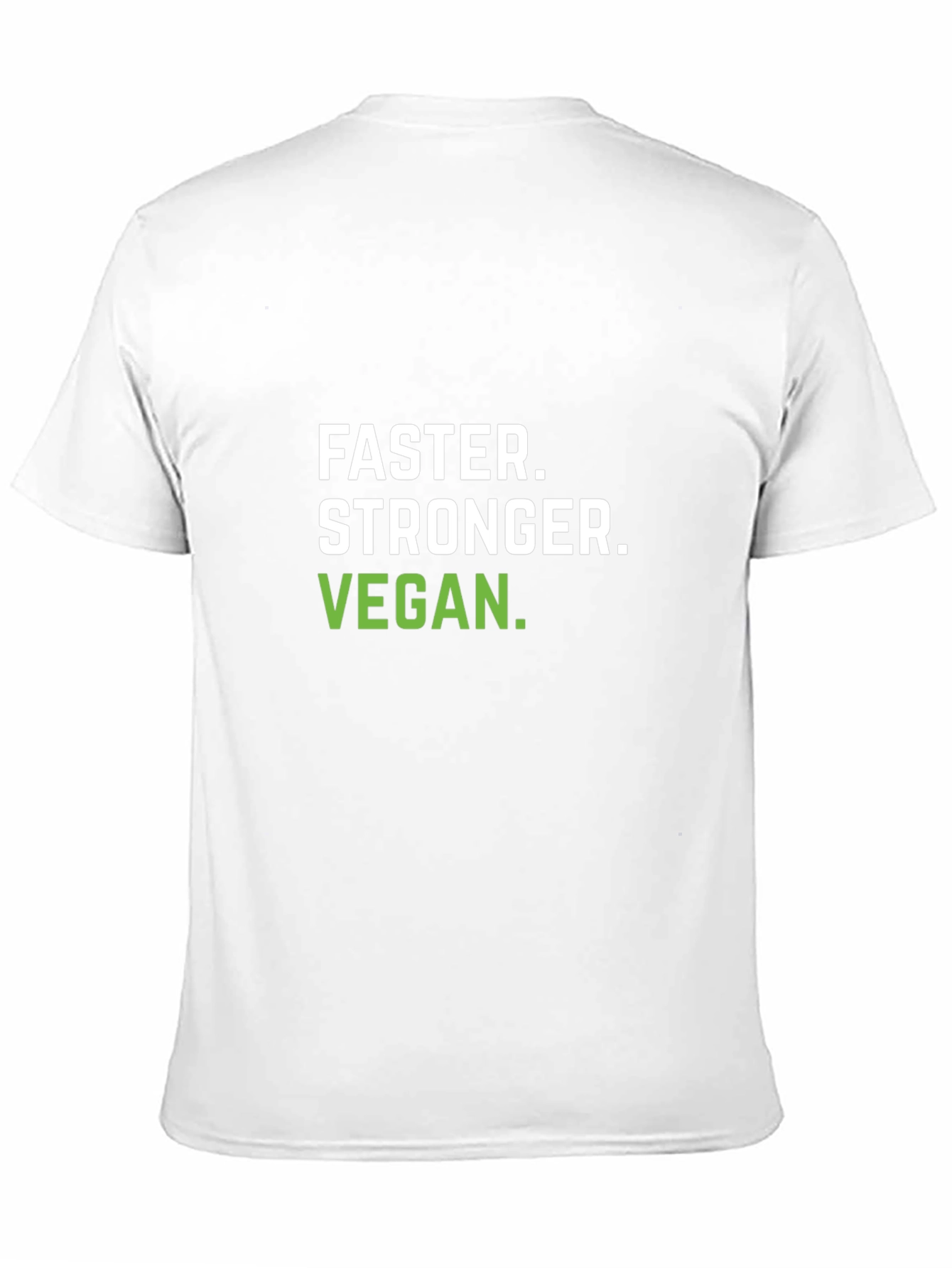 Black Faster Stronger Vegan T-Shirt view 11