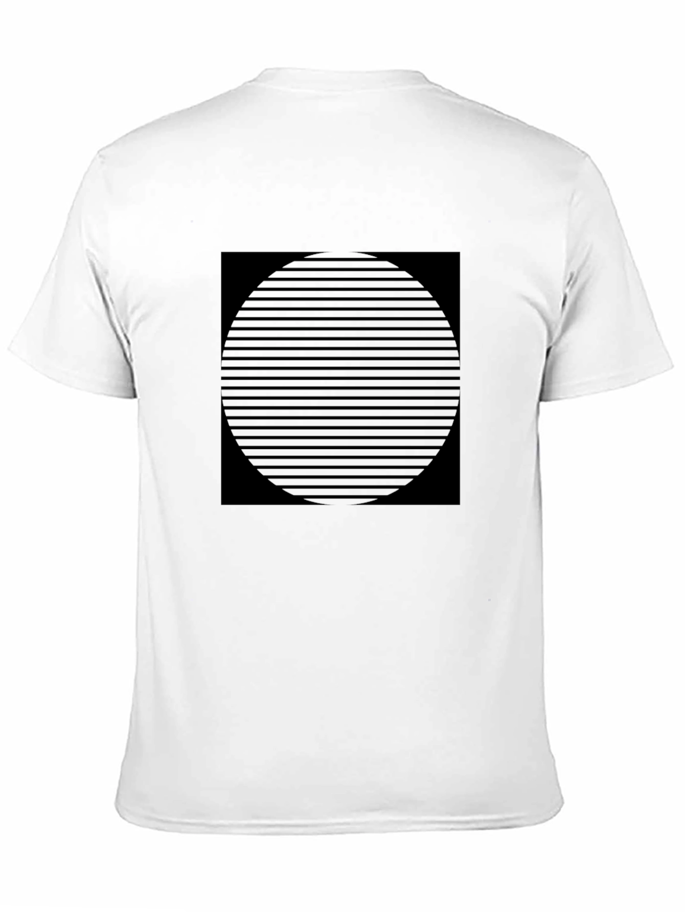 Black Men's Black Graphic Tee - Retro Stripes view 11