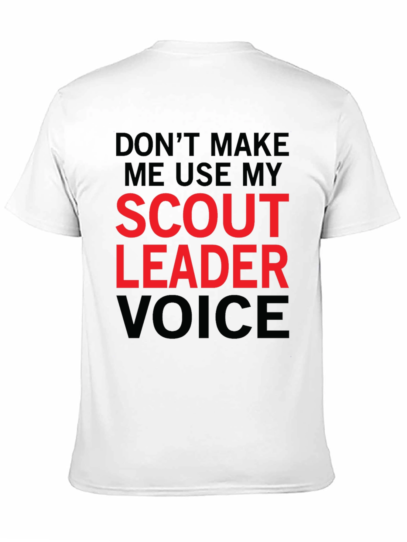 Black Scout Leader Voice Graphic Tee - Funny Men's T-Shirt view 11